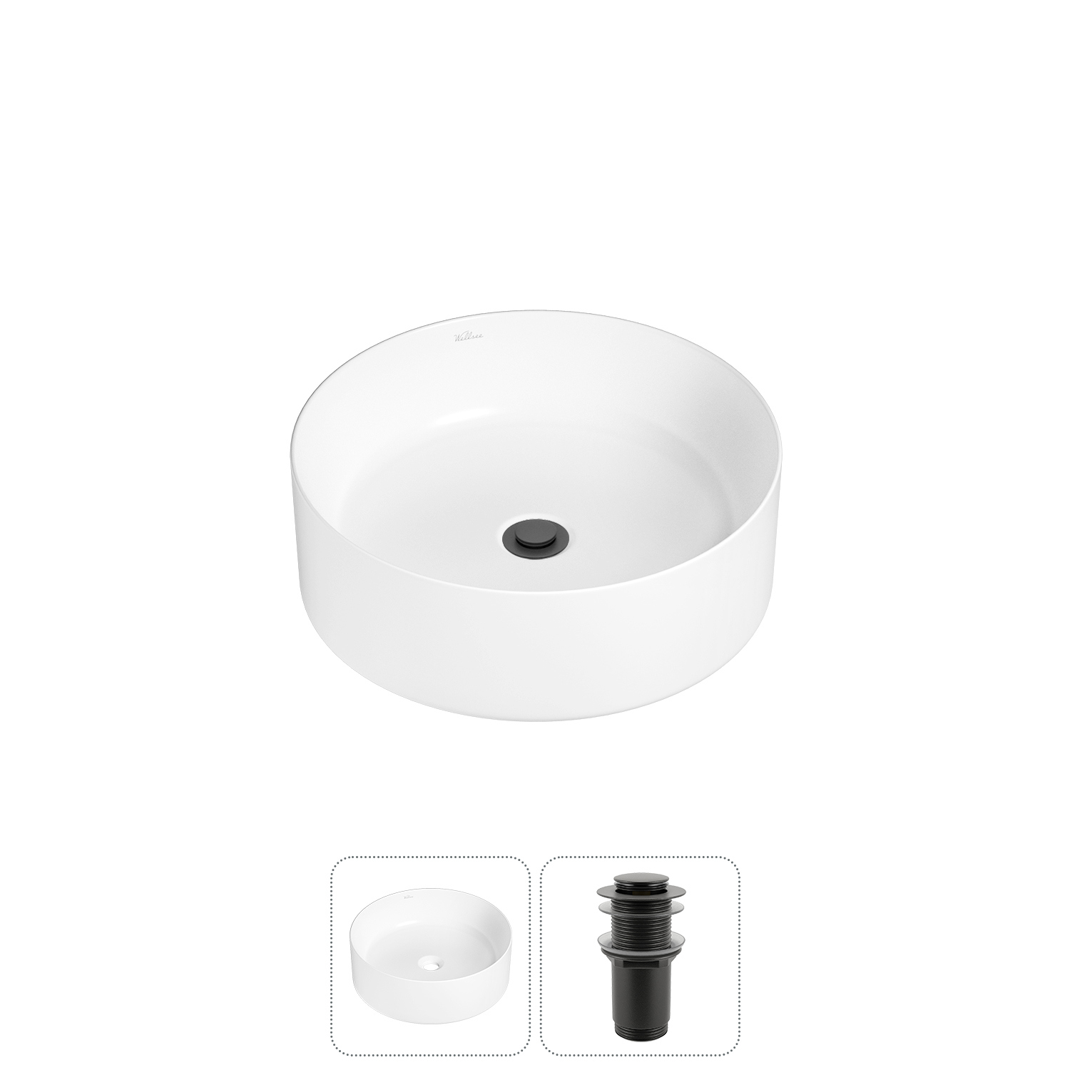 Изображение товара Раковина Wellsee belle spa 20212142R 38см цвет раковина 2 в 1: д/к