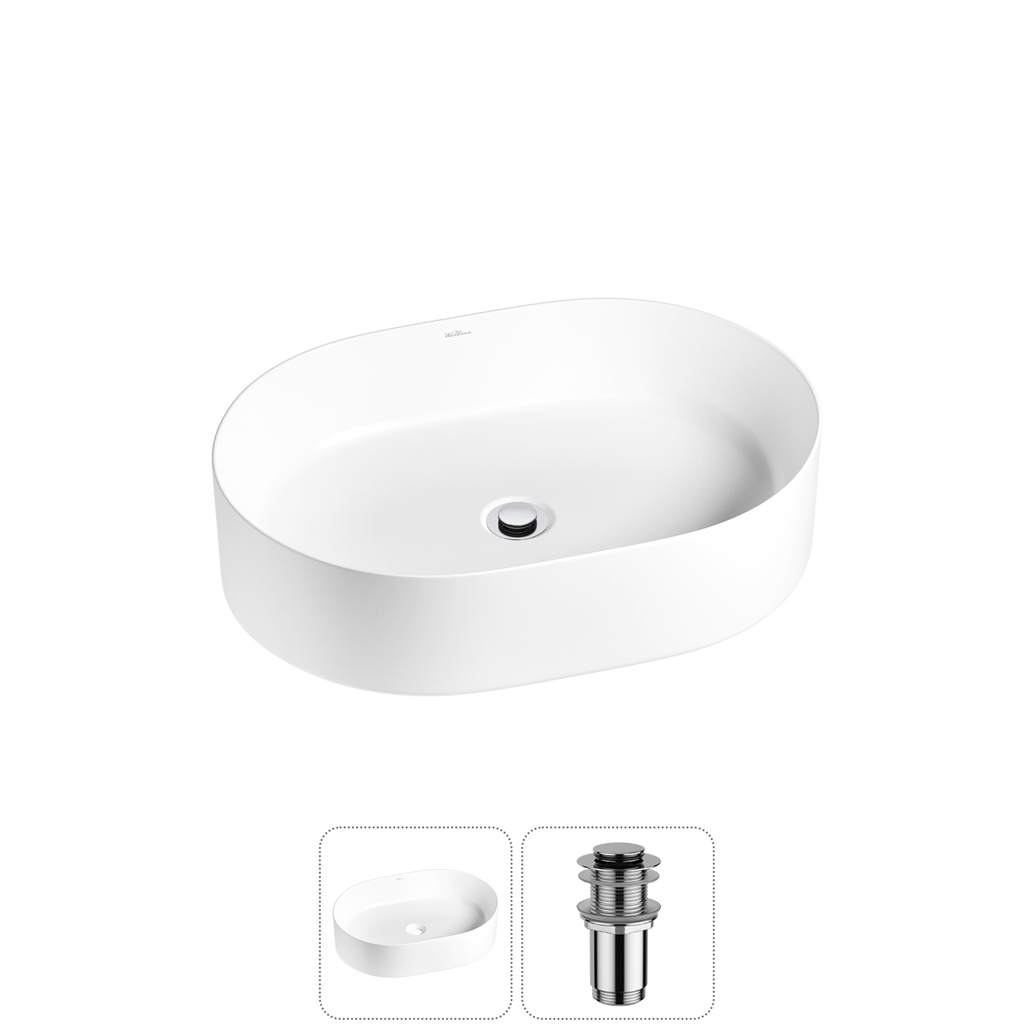 Изображение товара Раковина Wellsee belle spa 20212505R 50см цвет раковина 2 в 1: д/к