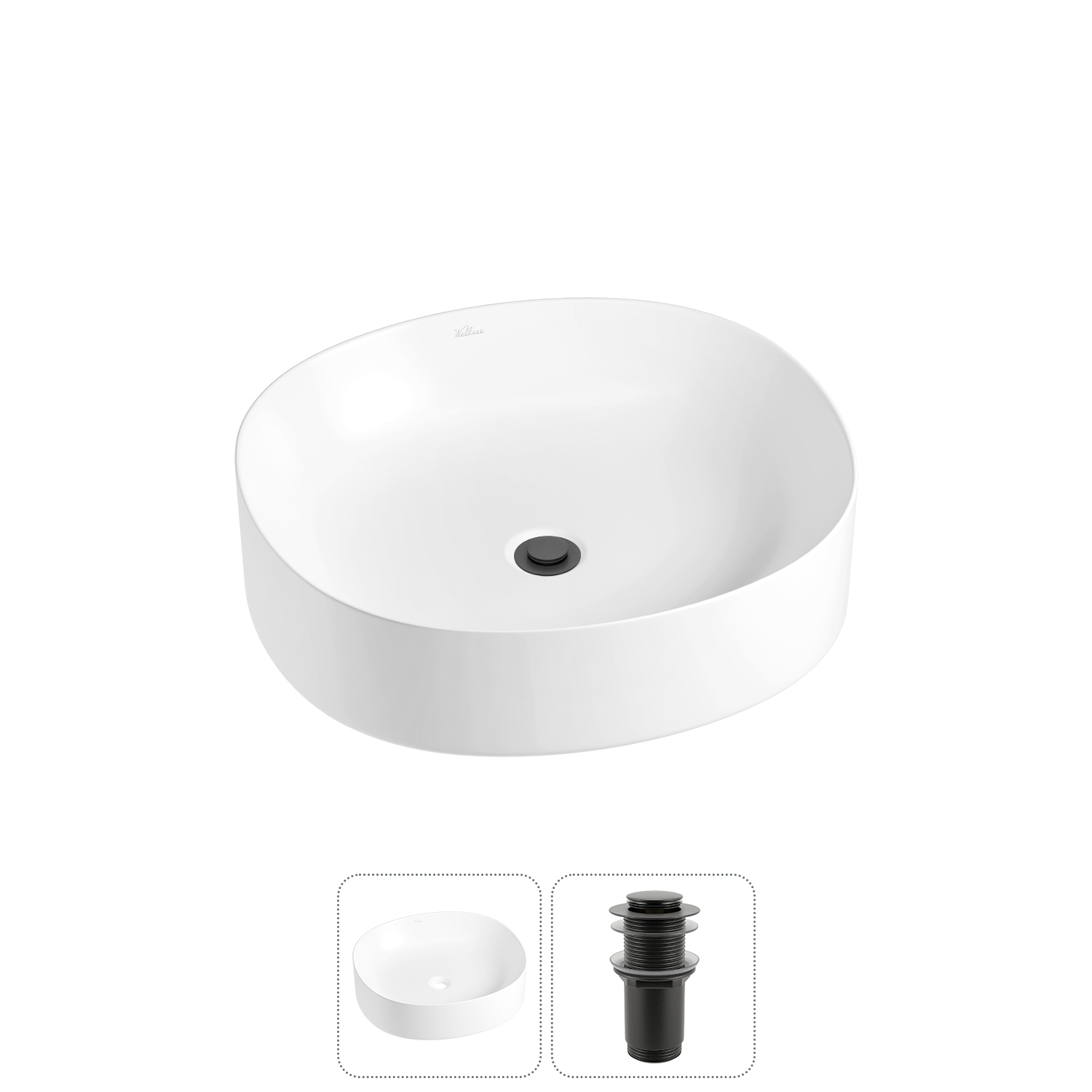 Изображение товара Раковина Wellsee belle spa 2.0 20212522R 45см цвет раковина 2 в 1: д/к