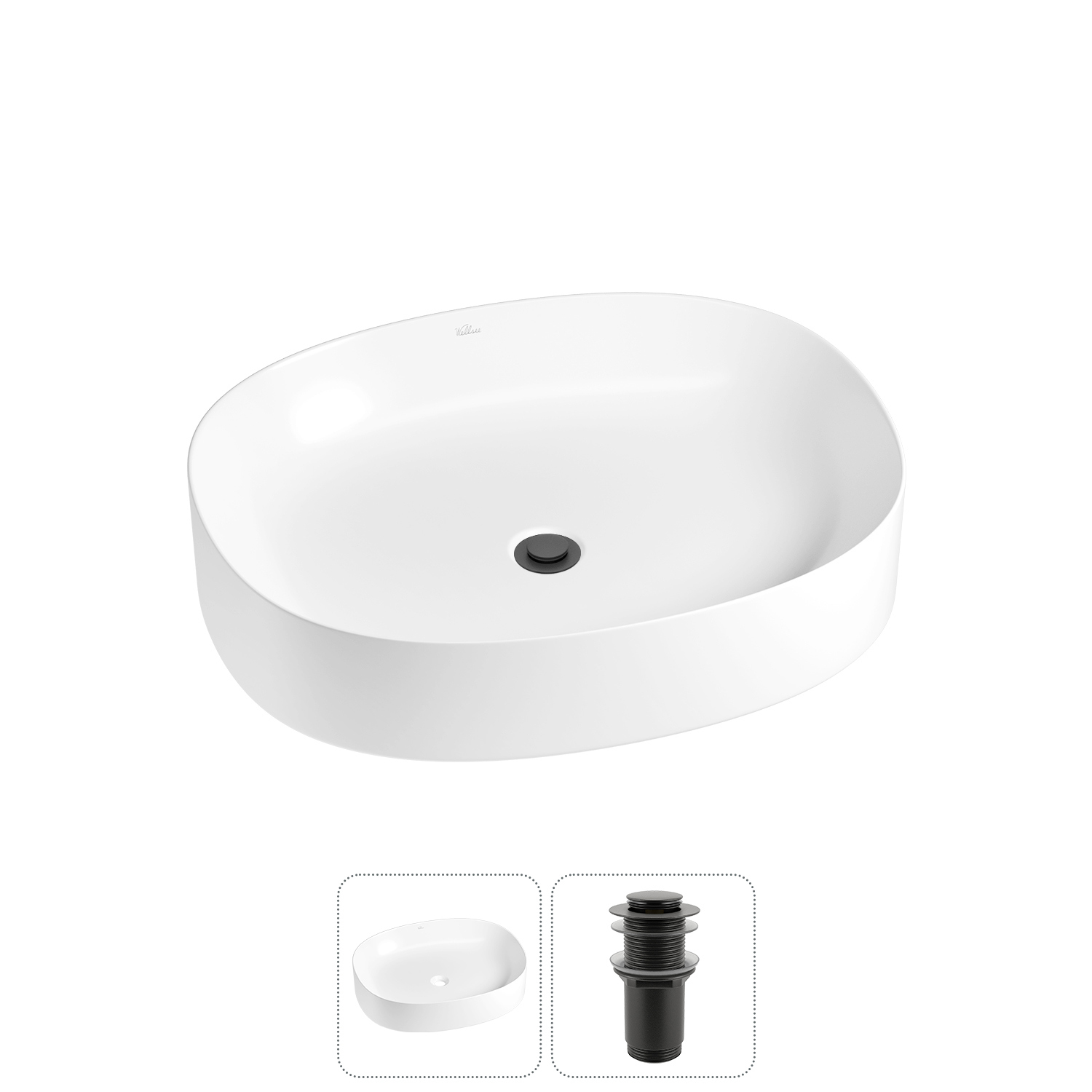 Изображение товара Раковина Wellsee belle spa 2.0 20212550R 55см цвет раковина 2 в 1: д/к