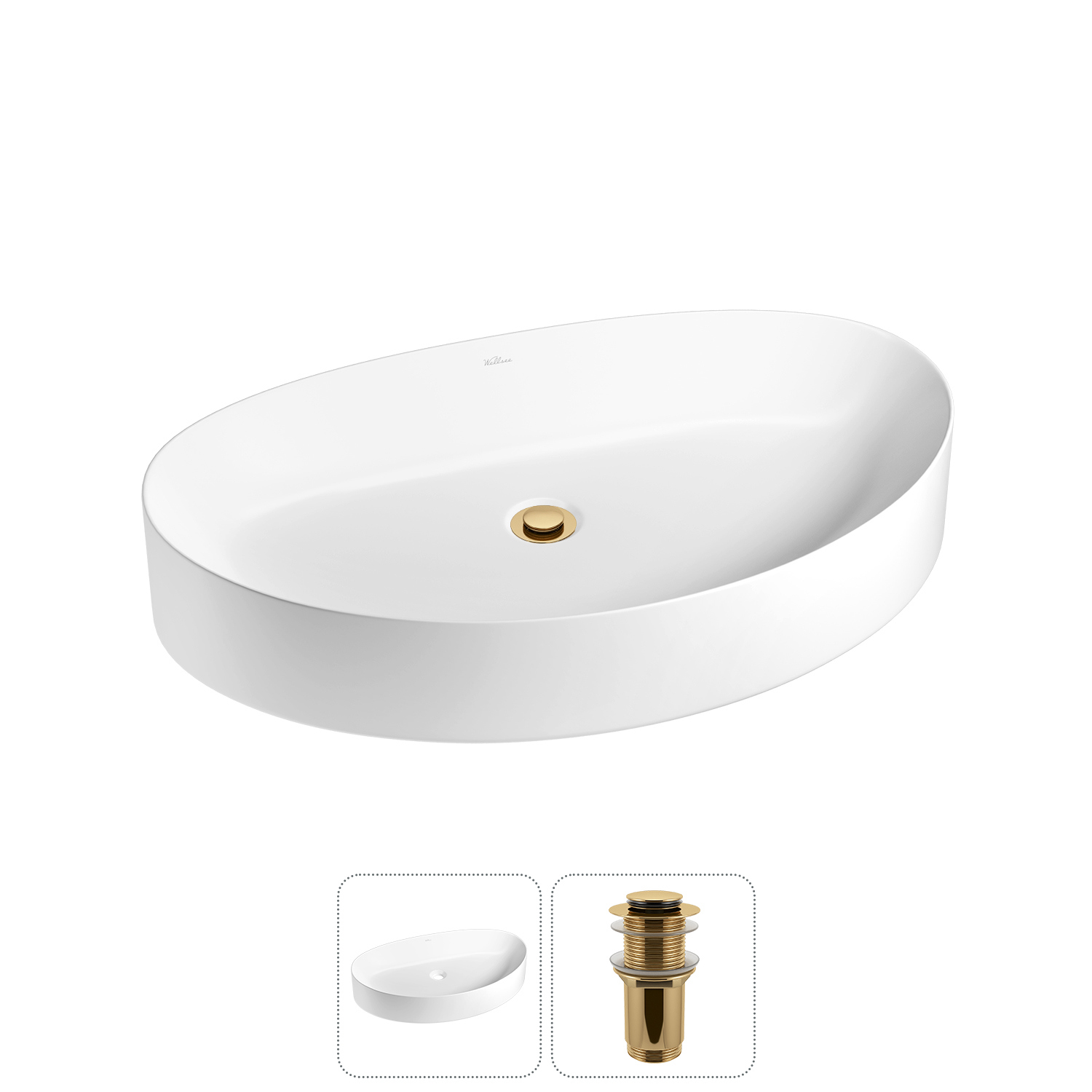 Изображение товара Раковина Wellsee belle spa 2.0 65см глянцевая установка накладная