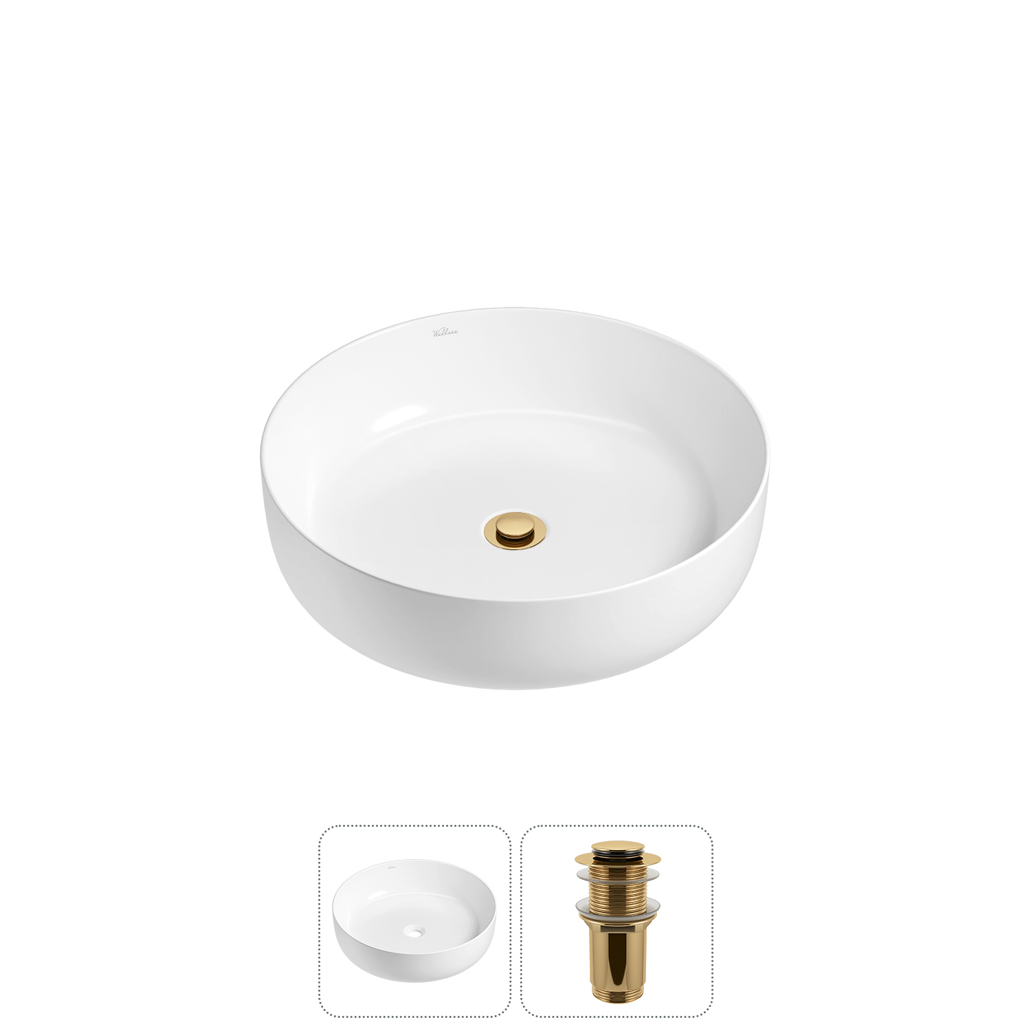 Изображение товара Раковина Wellsee belle spa 3.0 20212635R 45см цвет раковина 2 в 1: д/к