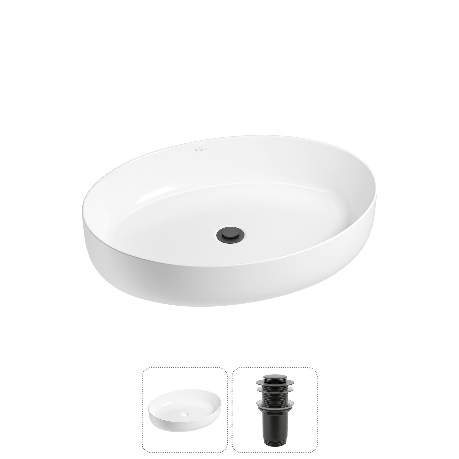 Изображение товара Раковина Wellsee belle spa 3.0 20212662R 55см цвет раковина 2 в 1: д/к