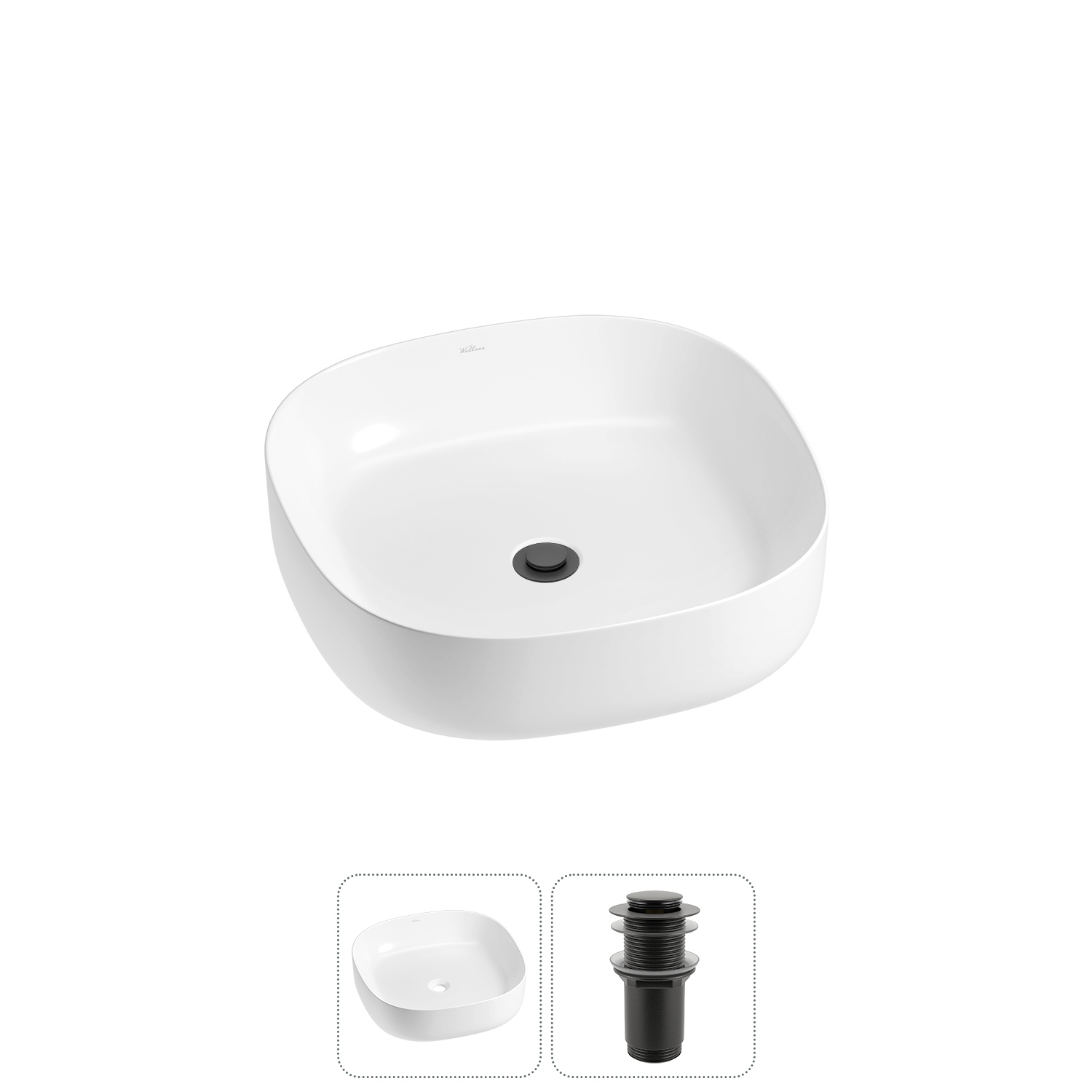 Изображение товара Раковина Wellsee belle spa 3.0 20212690R 45см цвет раковина 2 в 1: д/к