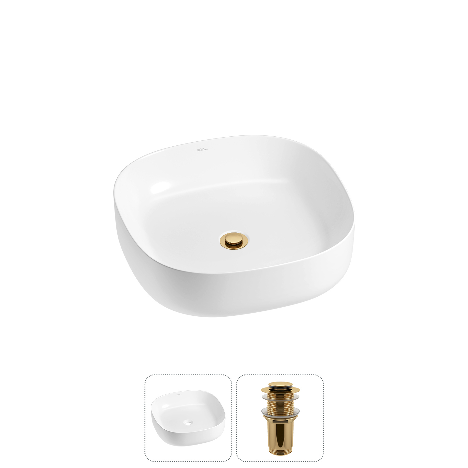 Изображение товара Раковина Wellsee belle spa 3.0 20212691R 45см цвет раковина 2 в 1: д/к