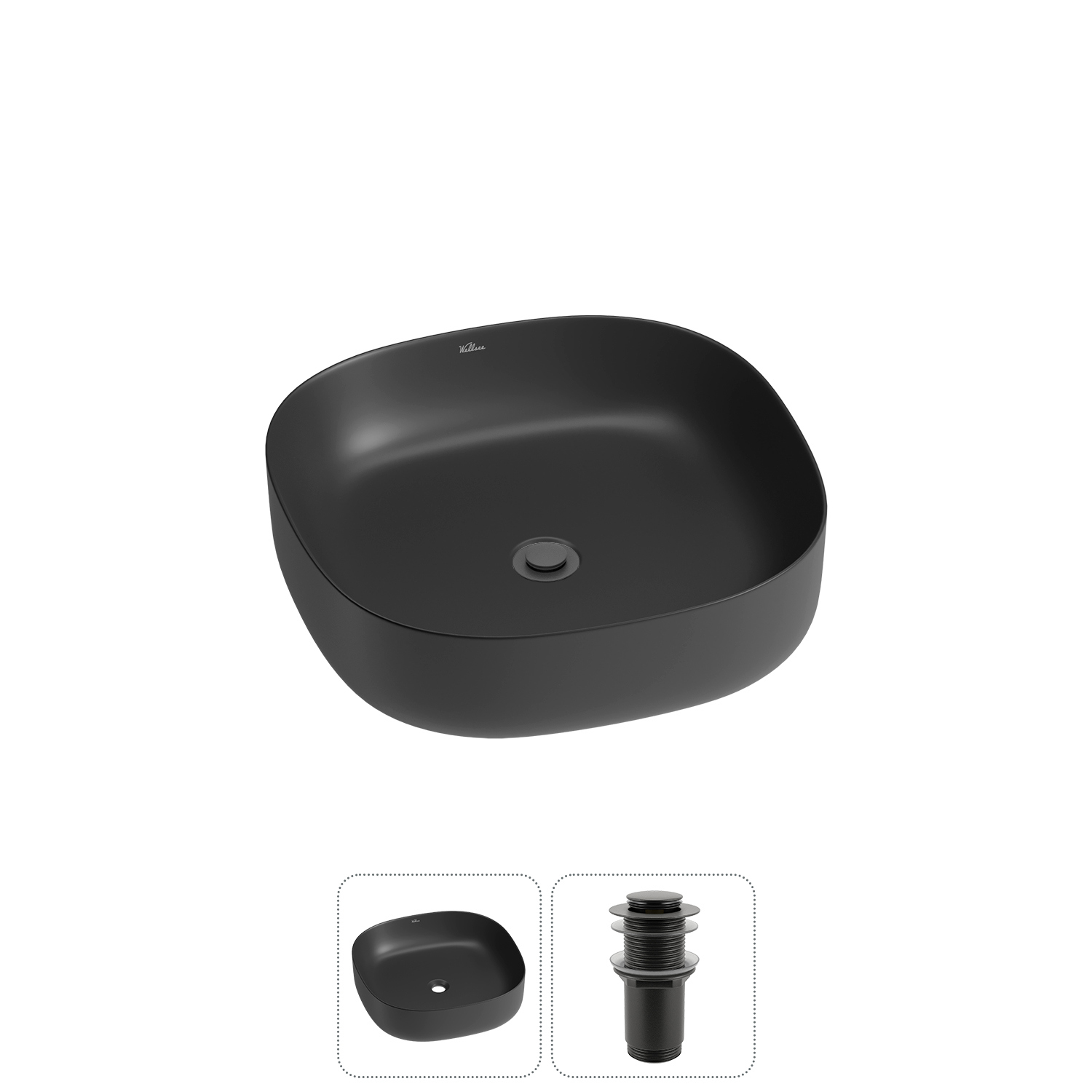 Изображение товара Раковина Wellsee belle spa 3.0 45см матовая черная 20212706R