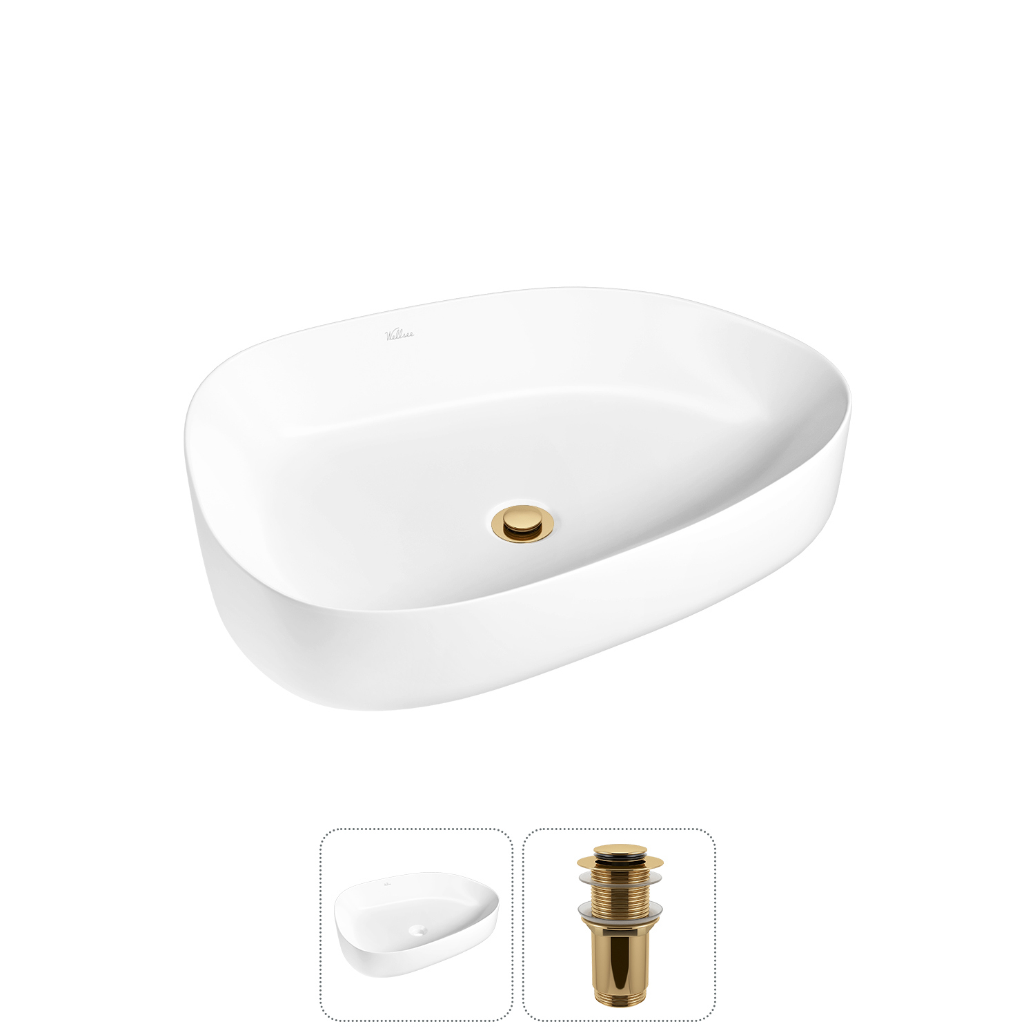 Изображение товара Раковина Wellsee belle spa 3.0 55см белая глянцевая для ванной комнаты