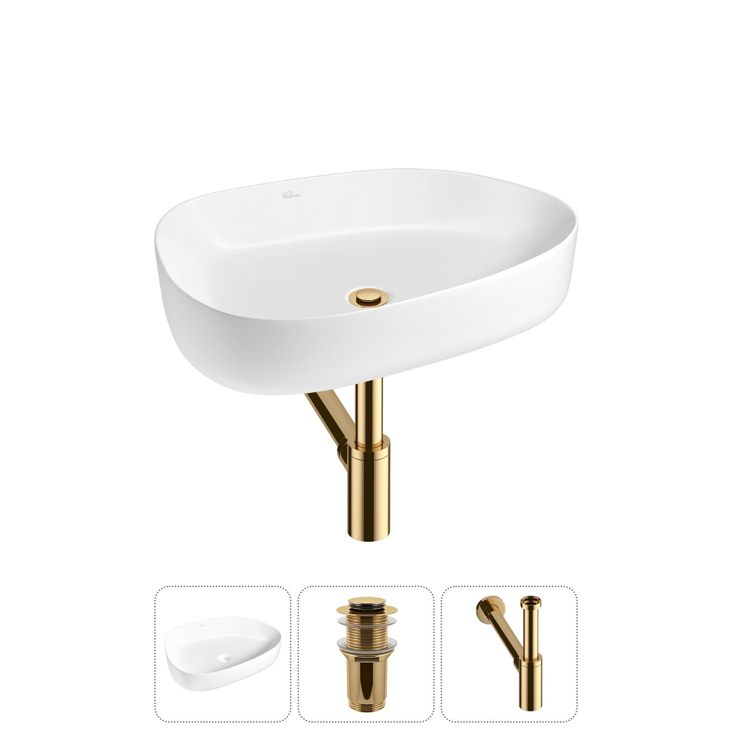 Изображение товара Раковина Wellsee belle spa 3.0 20212723R 55см 3 в 1 белая Польша