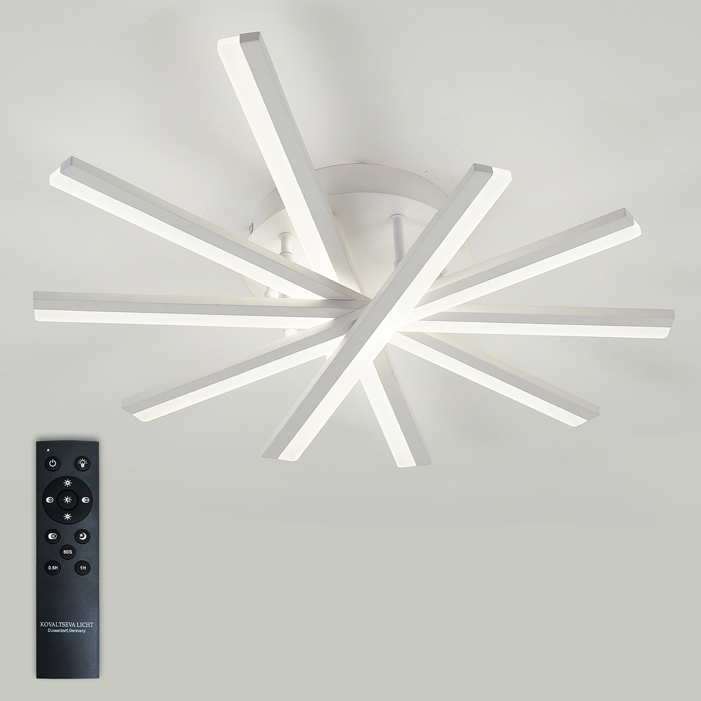 Изображение товара Люстра потолочная светодиодная Natali Kovaltseva Line с пультом управление и регулировкой цвета