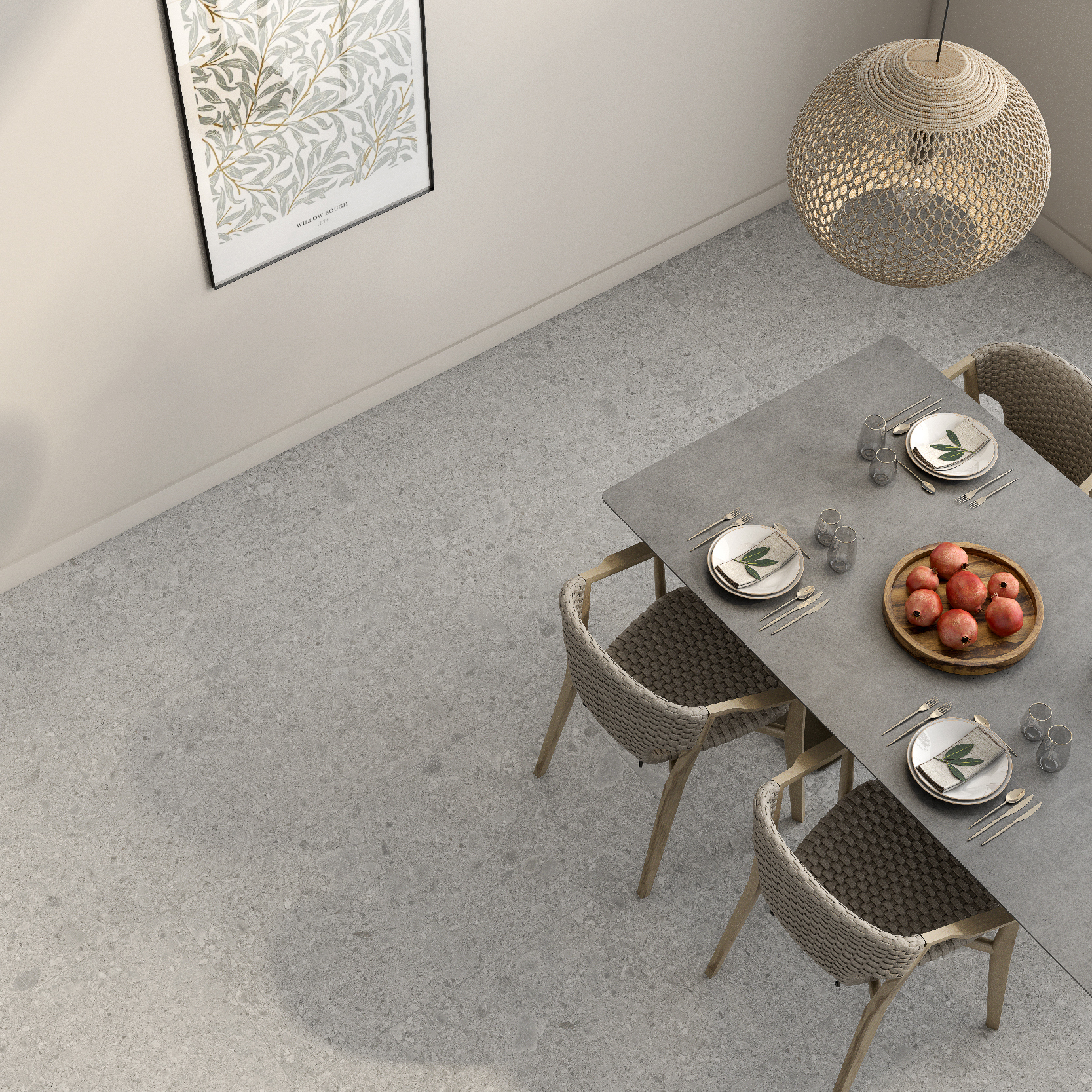 Изображение товара Керамогранит Prissmacer Bergamo 60x120см Gris матовый эффект терраццо