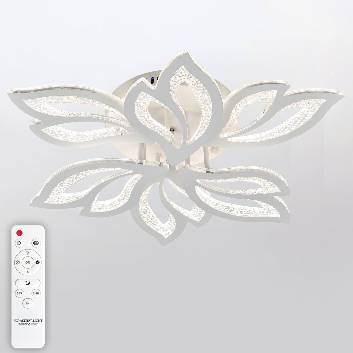 Изображение товара Люстра потолочная светодиодная Natali Kovaltseva Ledfan с пультом управления 24 м² регулируемый белый свет цвет белый