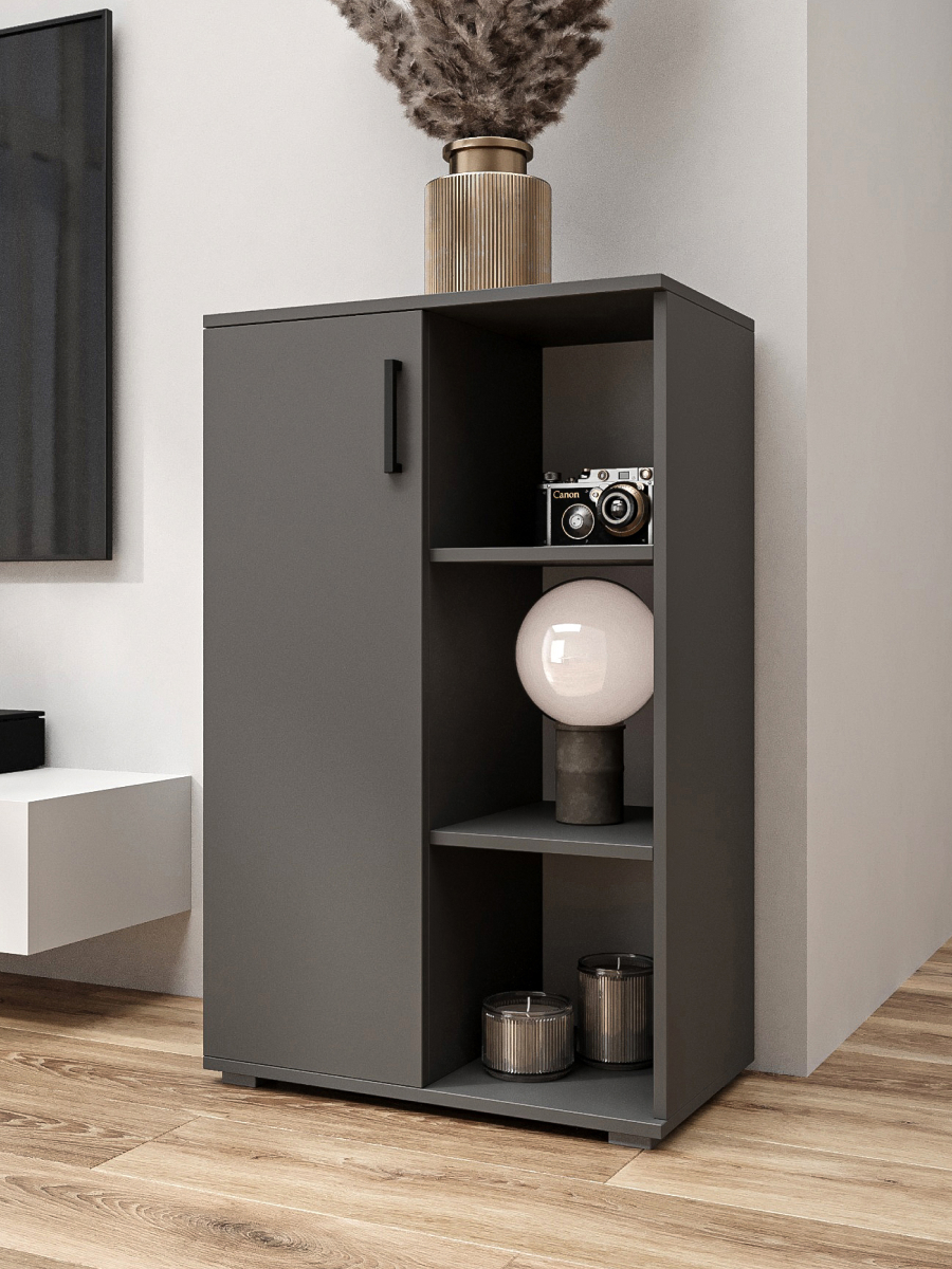 Изображение товара Шкаф распашной Loft 52 Сорренто 60x90x34 см ЛДСП цвет графит
