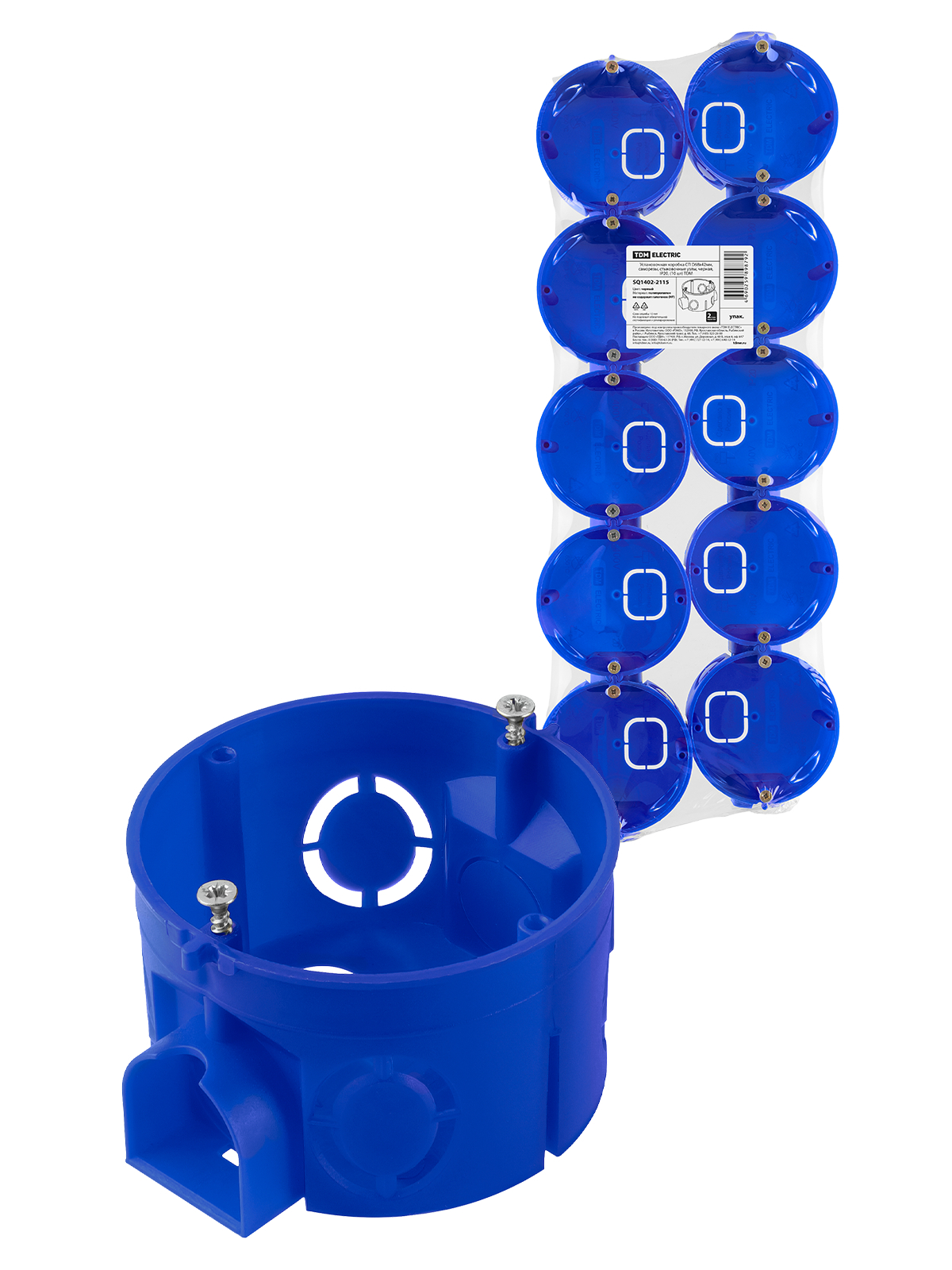 Изображение товара Распределительная коробка TDM ELECTRIC SQ1402-2118 68x42x68 мм IP20 синий