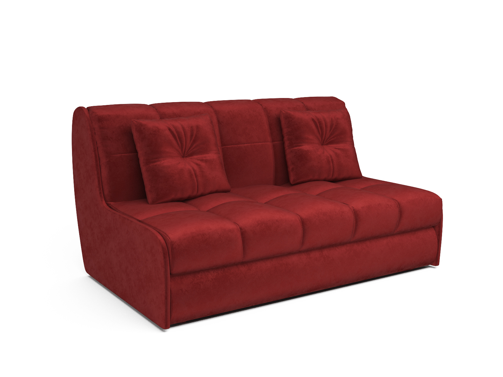 Изображение товара Диван раскладной Мебель-арс Барон №2 ППУ 129x88x110 см вельвет цвет красный