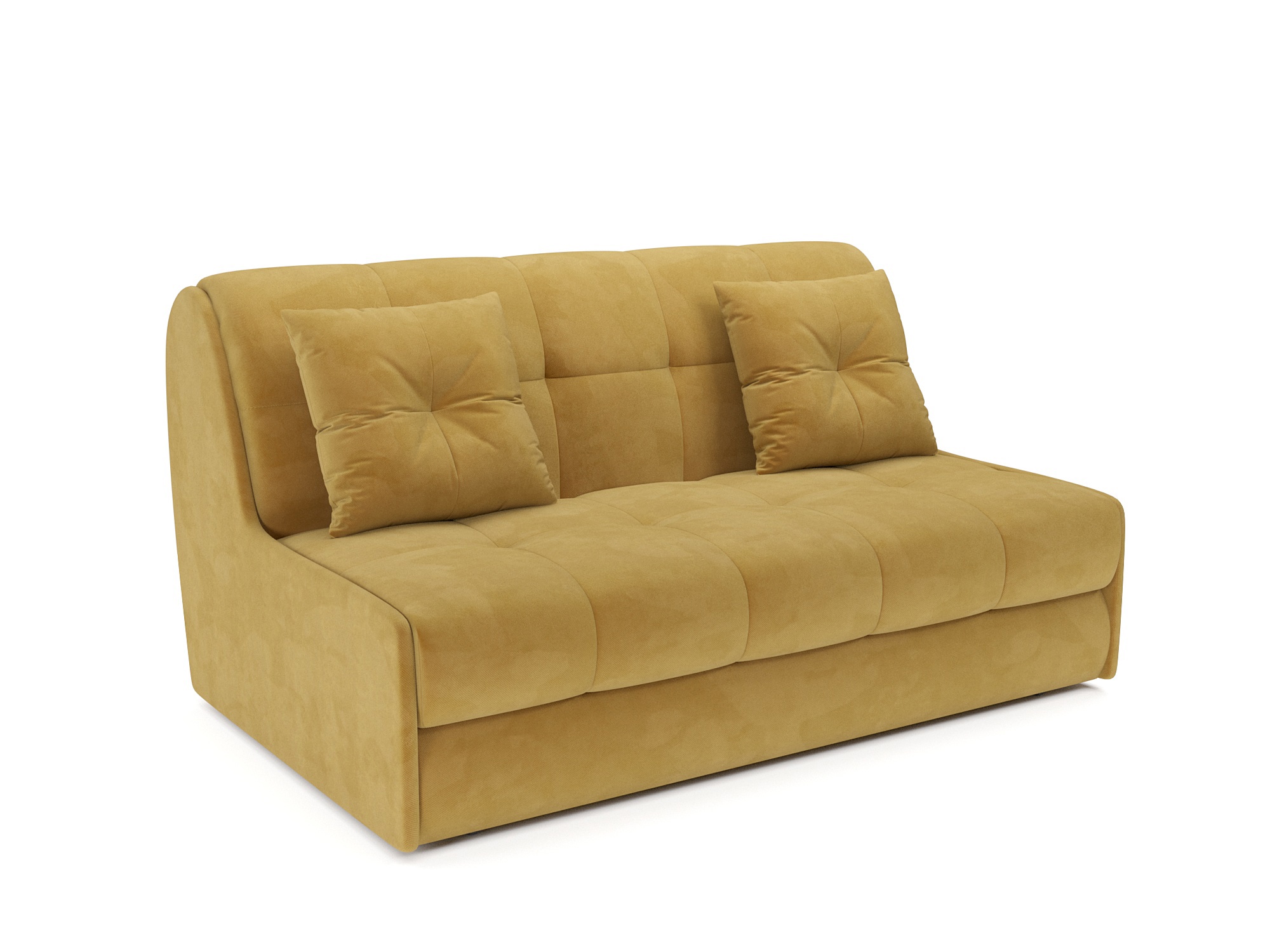 Изображение товара Диван раскладной Мебель-арс Барон №2 желтый 151x88x110 см