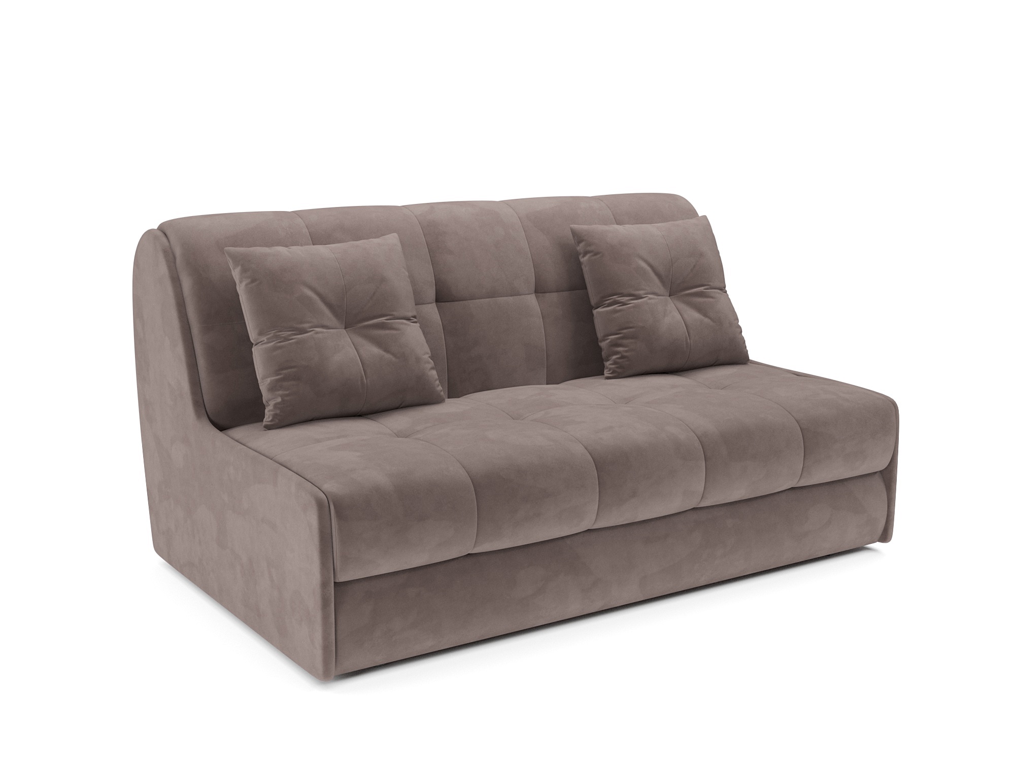 Изображение товара Диван раскладной Мебель-арс Барон №2 Велюр Коричневый 120x200 см