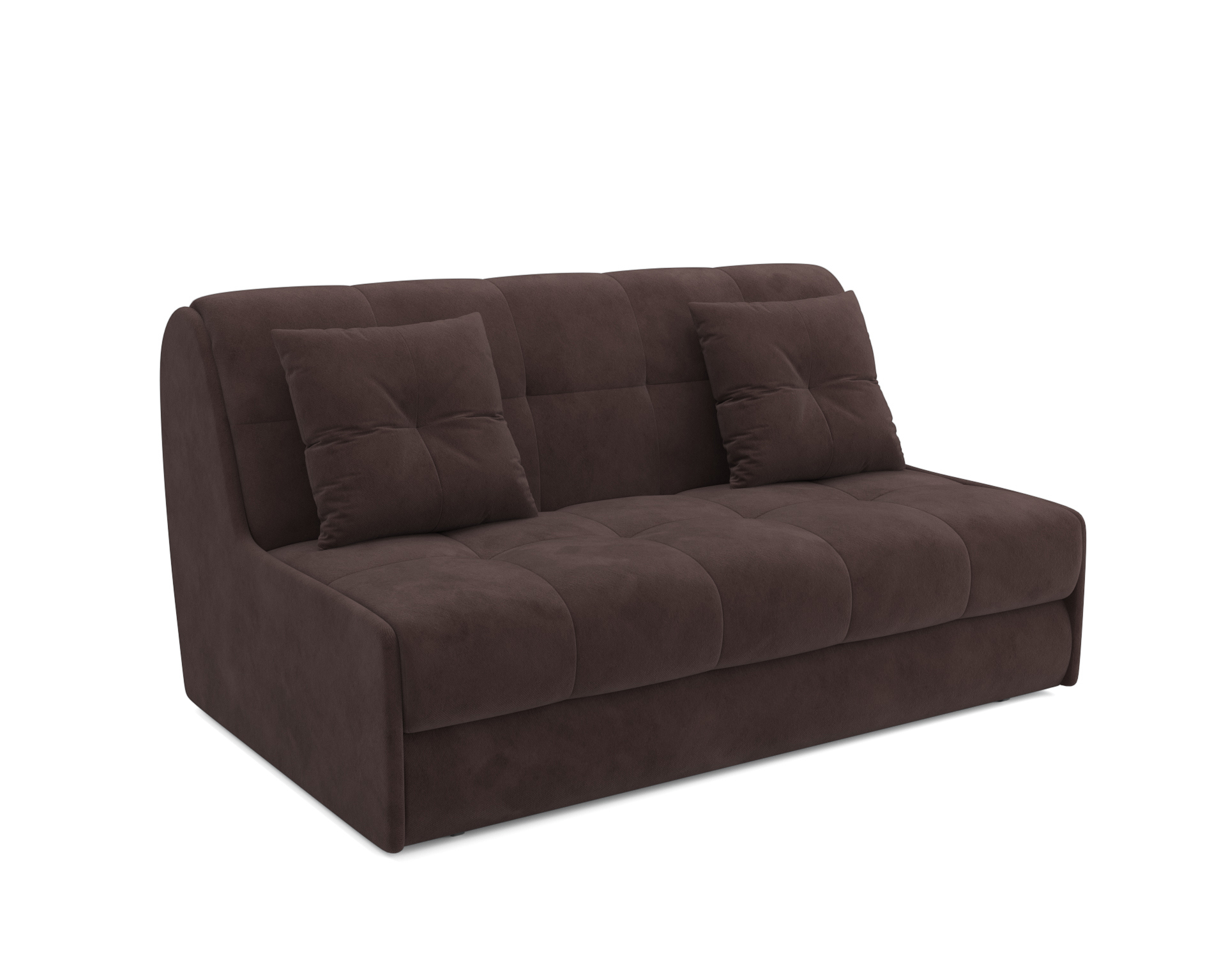 Изображение товара Диван раскладной Мебель-арс Барон №2 НПБ 164x88x110 см велюр цвет молочный шоколад