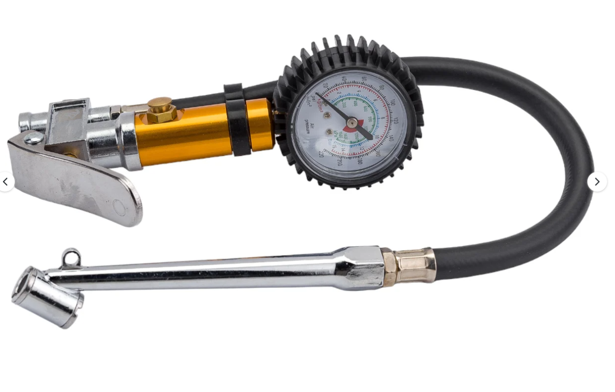 Изображение товара Манометр для контроля давления шин Thorvik ATIG3 металлический аналоговый