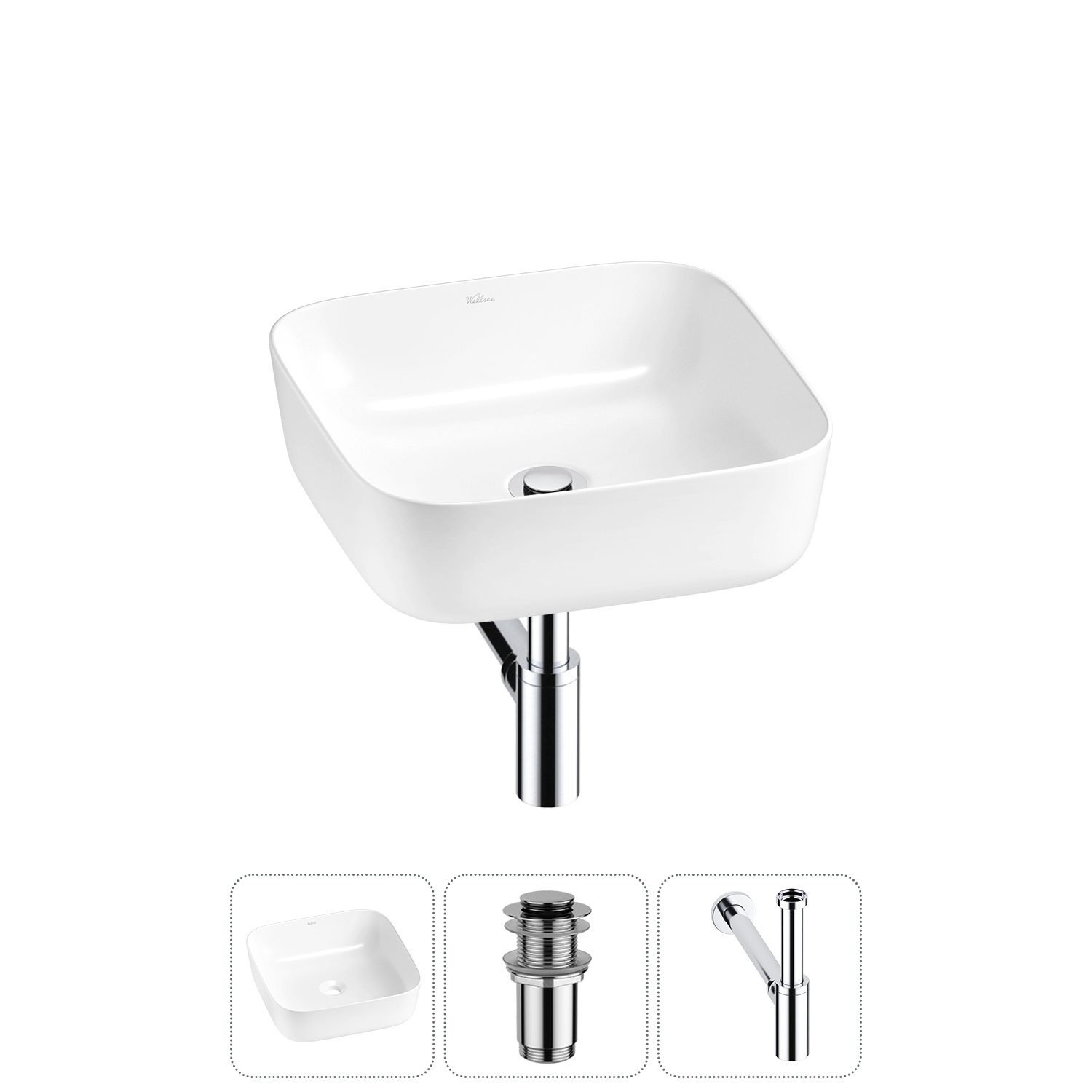 Изображение товара Раковина Wellsee preen 20214179R 39 см белая керамическая