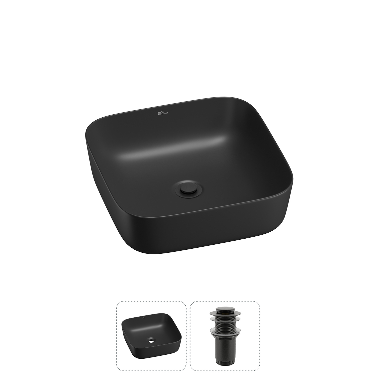 Изображение товара Раковина Wellsee preen 20214192R 39см цвет раковина 2 в 1: д/к