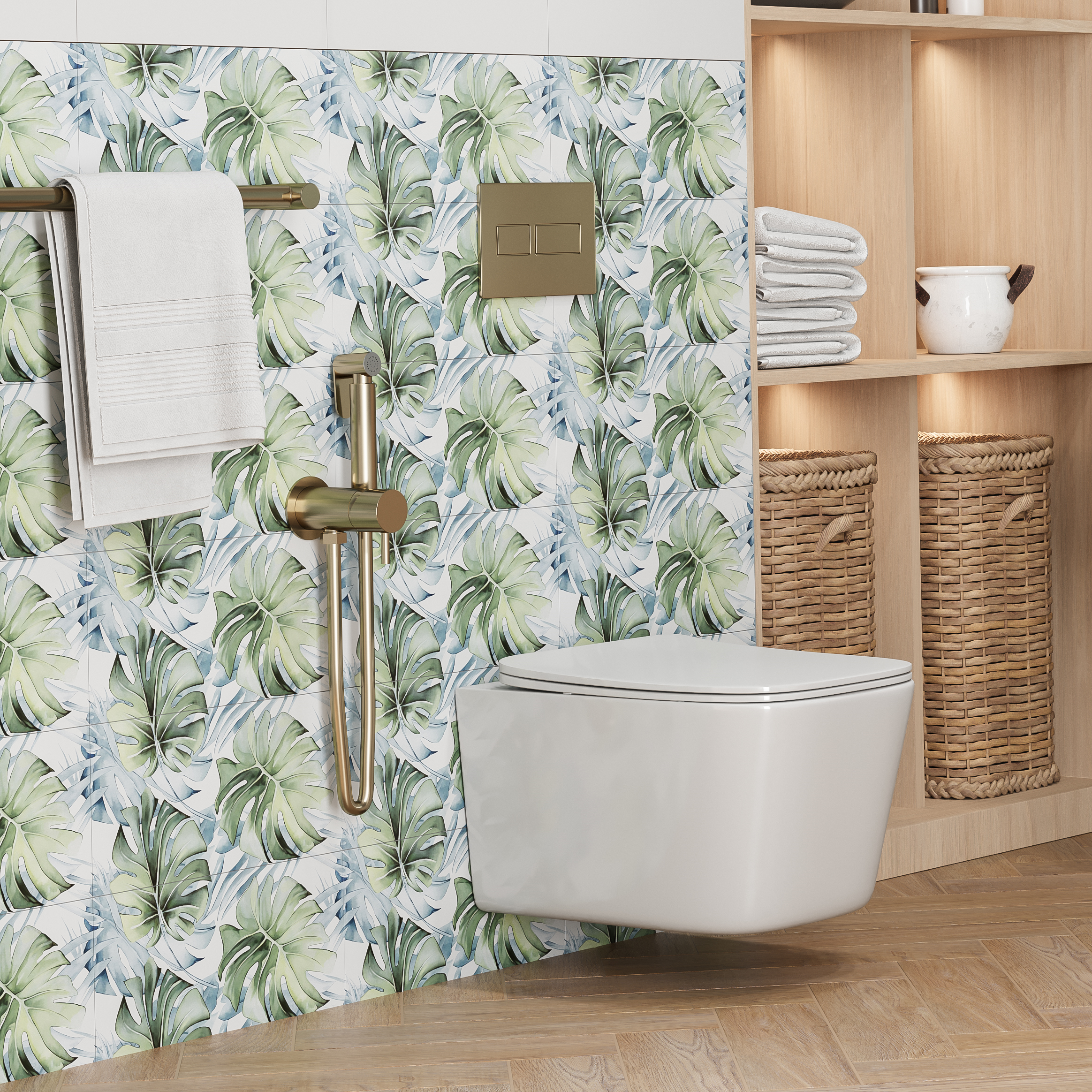 Изображение товара Настенная плитка Kreaforta Mersey Tropic 20x40 см матовая зеленая для ванной