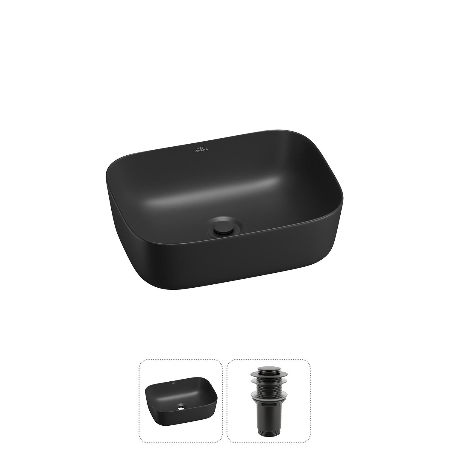 Изображение товара Раковина Wellsee preen 20214220R 40см цвет раковина 2 в 1: д/к