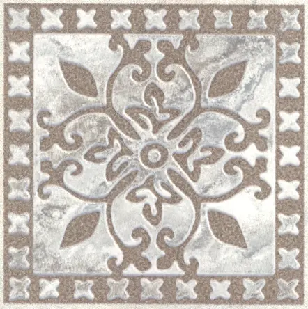 Вставка напольная Kerama Marazzi Престон AD/A697/SG1506N 7.7x7.7 см матовая цвет светло-серый