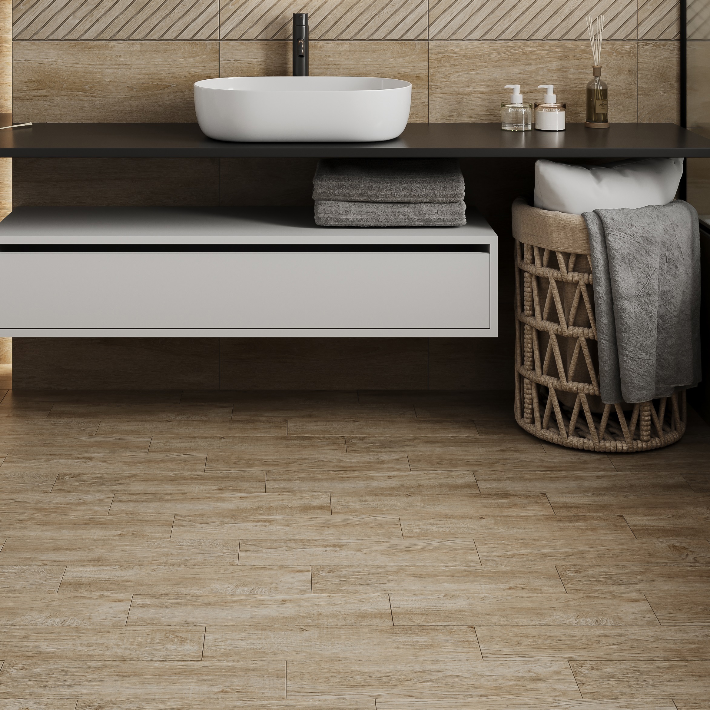 Изображение товара Настенная плитка Gracia Ceramica Shine 04 25x60 см бежевый для ванной