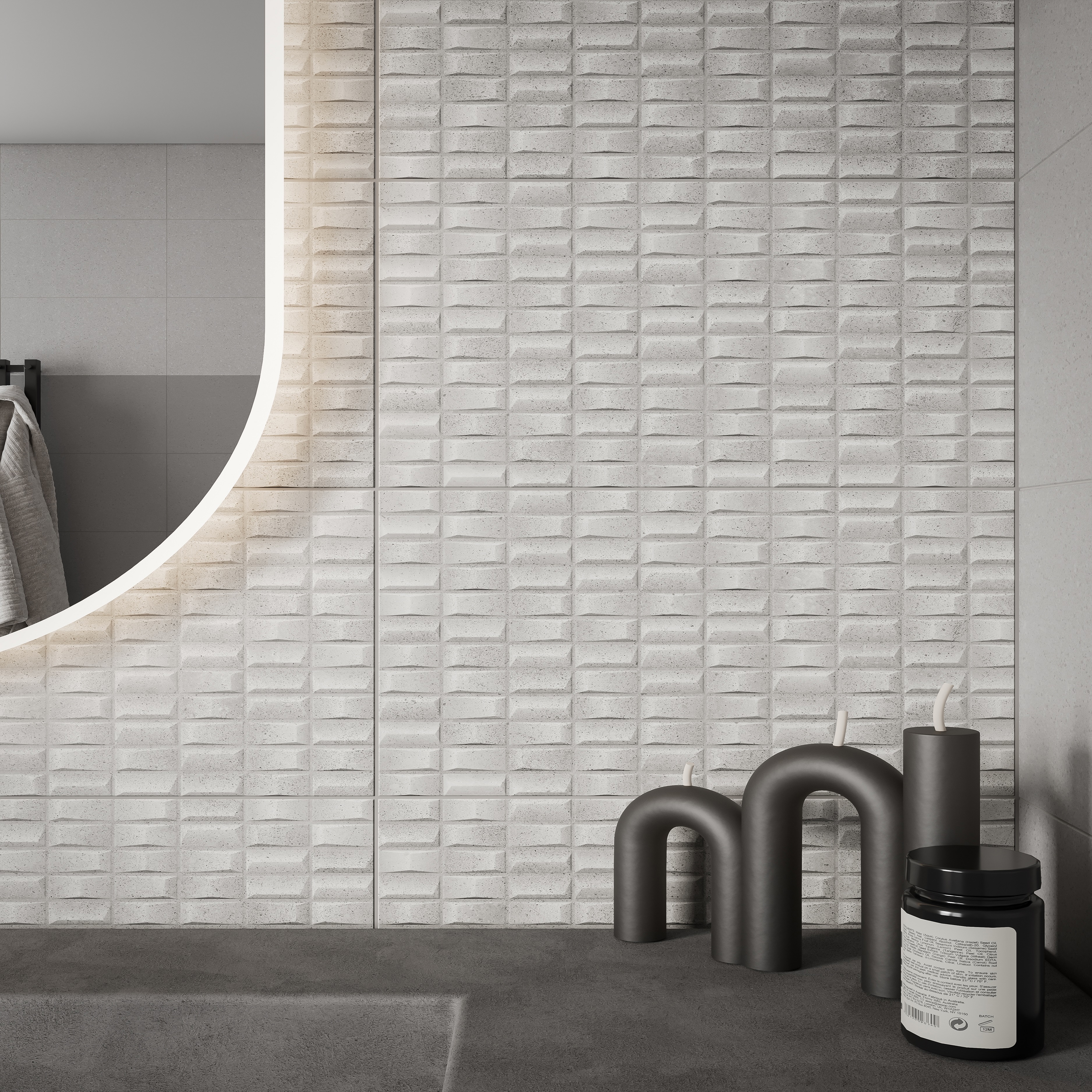Изображение товара Настенная плитка Шахтинская Урбан низ 03 25x40 см серый керамогранит для ванной