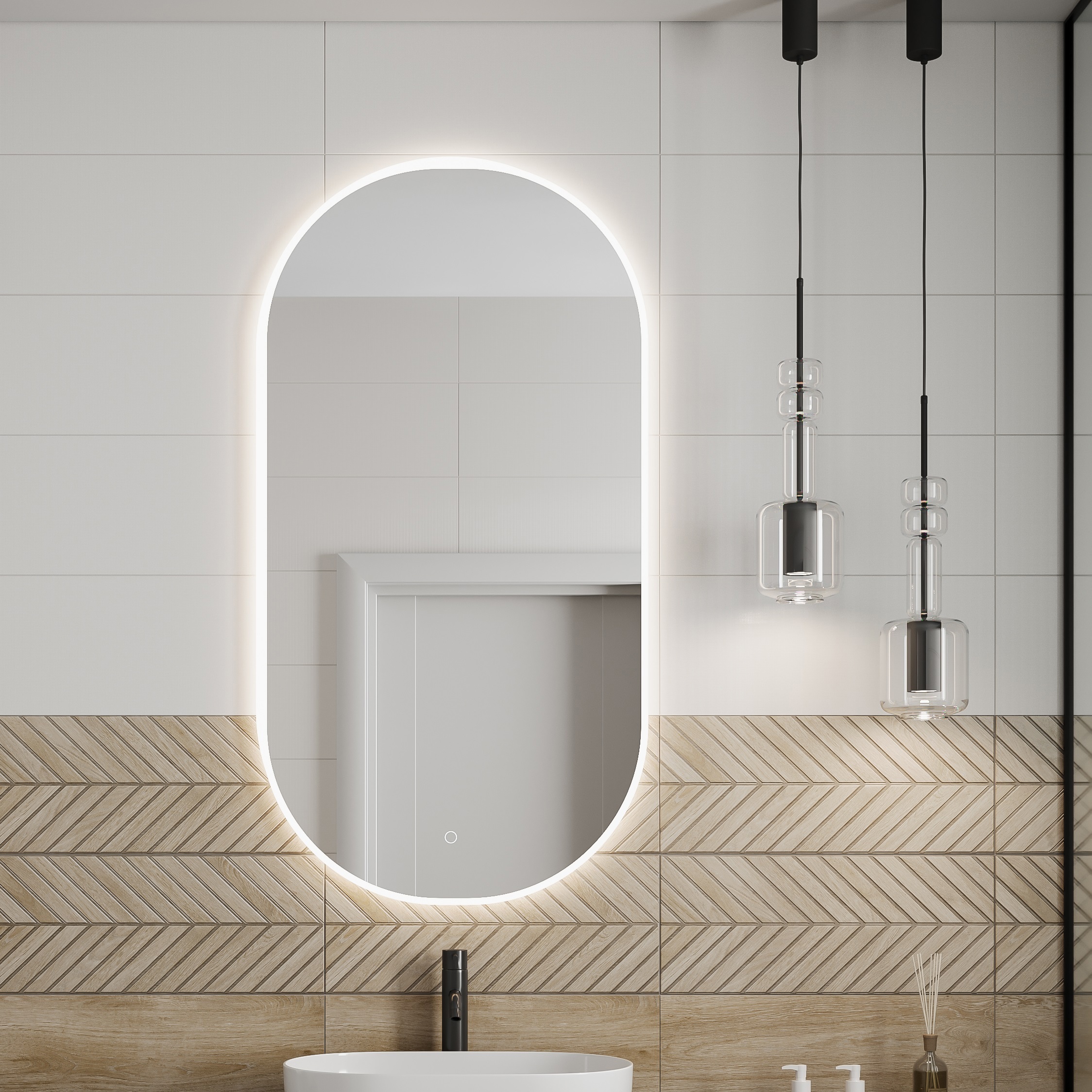 Изображение товара Настенная плитка Cracia Ceramica Shine 01 25x60 см для ванной комнаты