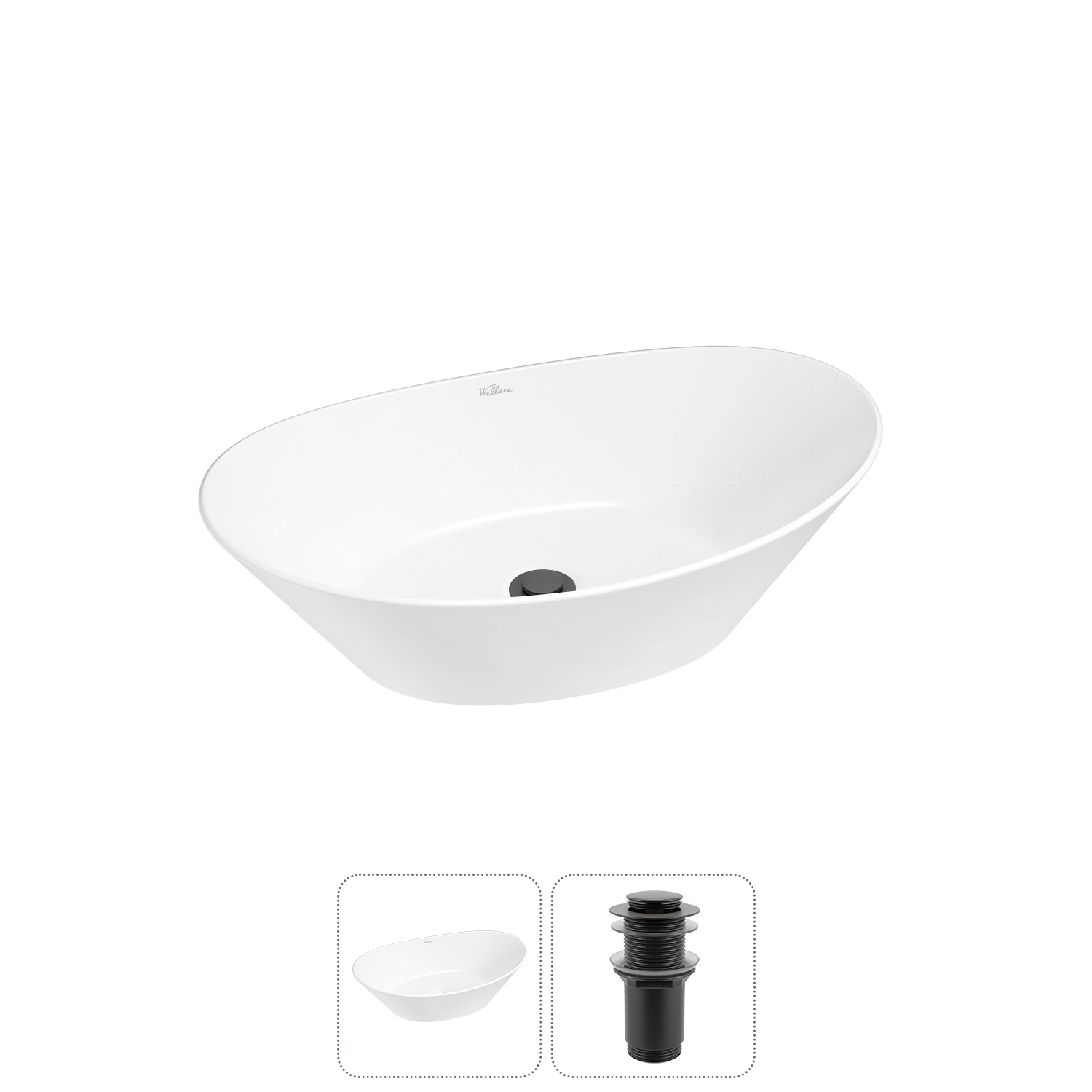 Изображение товара Раковина Wellsee dulcet tones 36 см 2 в 1 глянцевая Польша