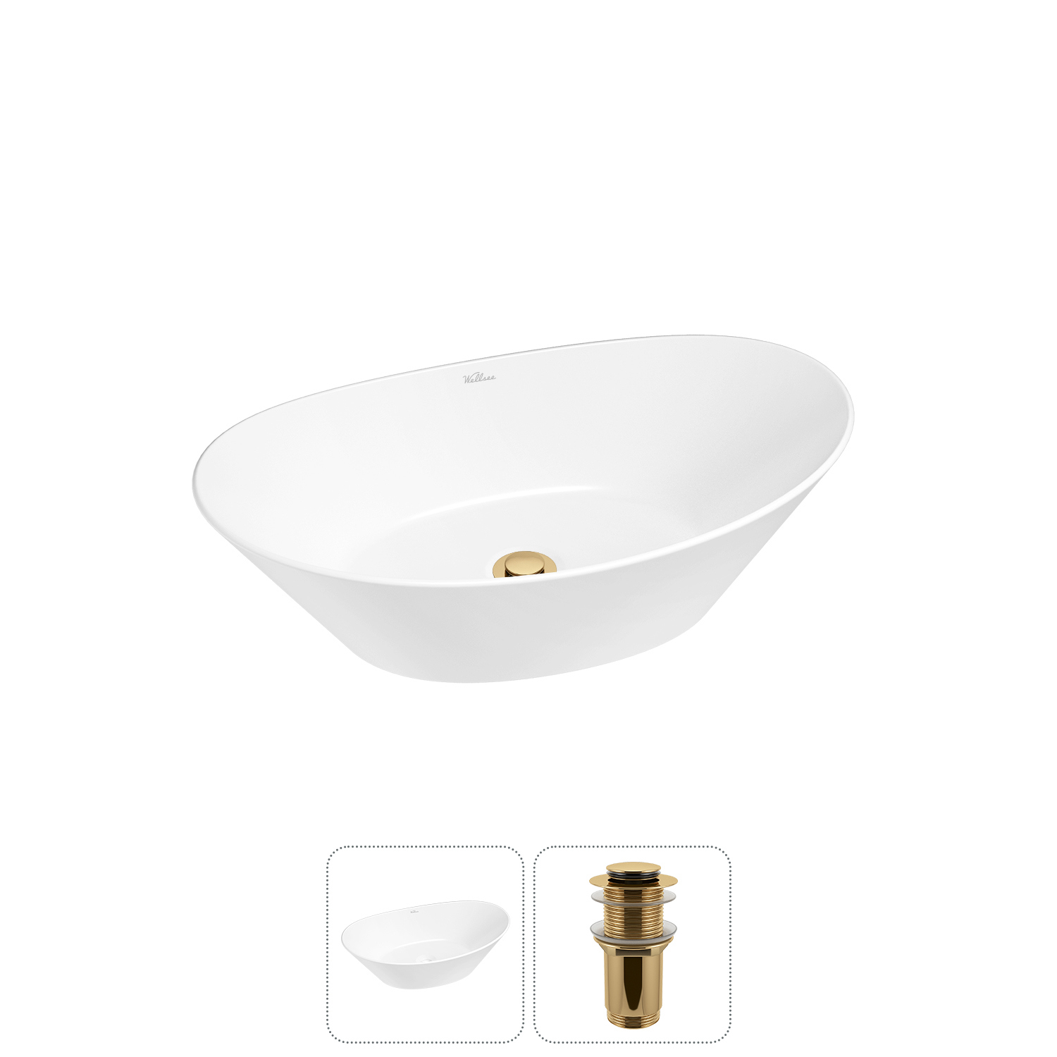 Изображение товара Раковина Wellsee dulcet tones 20212219R овальная 46 см белая
