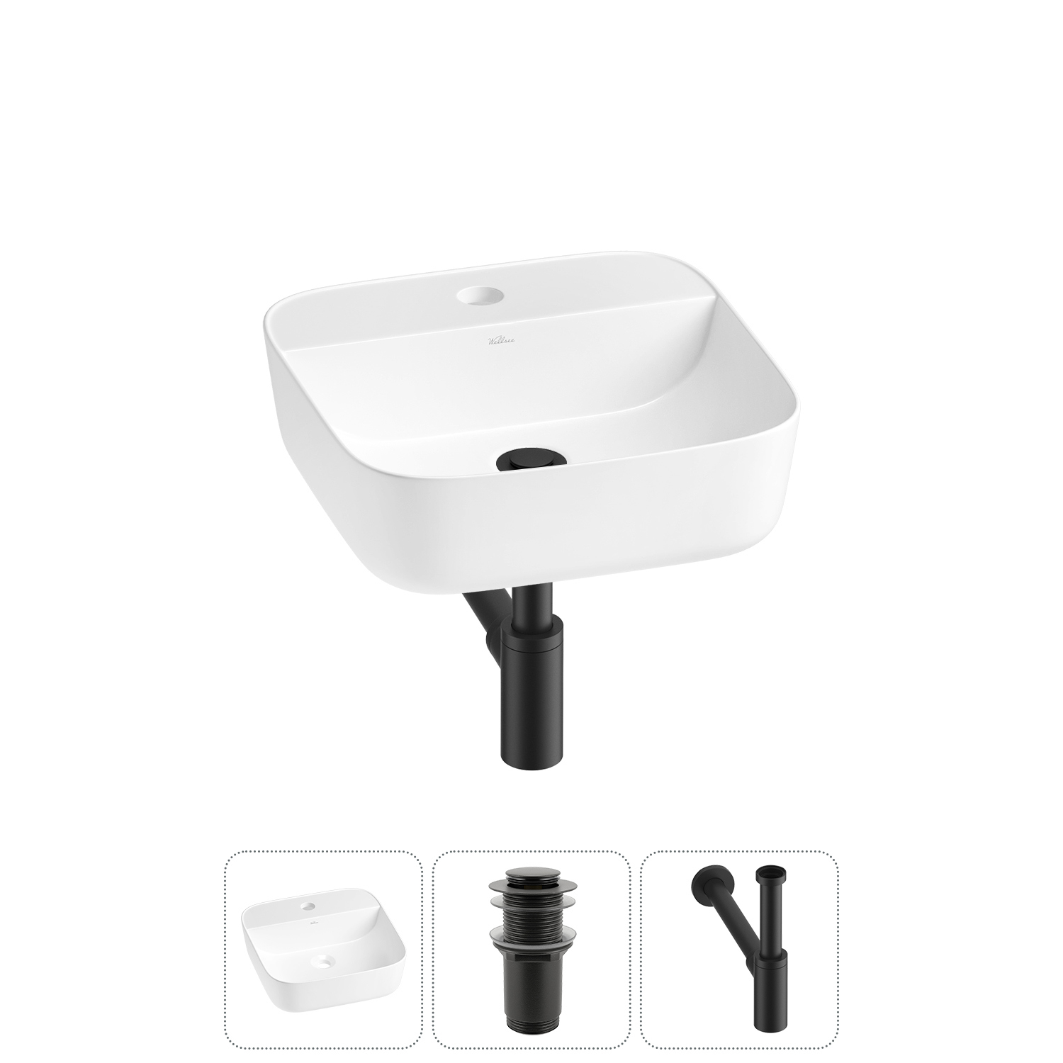 Изображение товара Раковина Wellsee preen 20214292R 40 см глянцевый белый