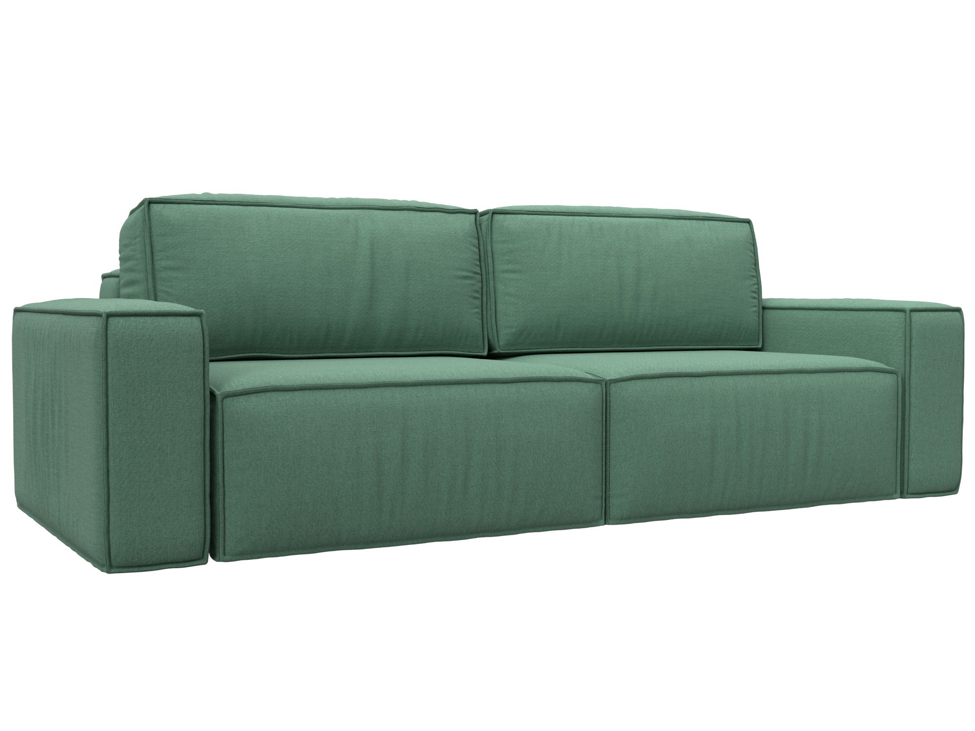 Изображение товара Диван раскладной Лига диванов 252x88x116 см рогожка цвет амур 11 зеленый