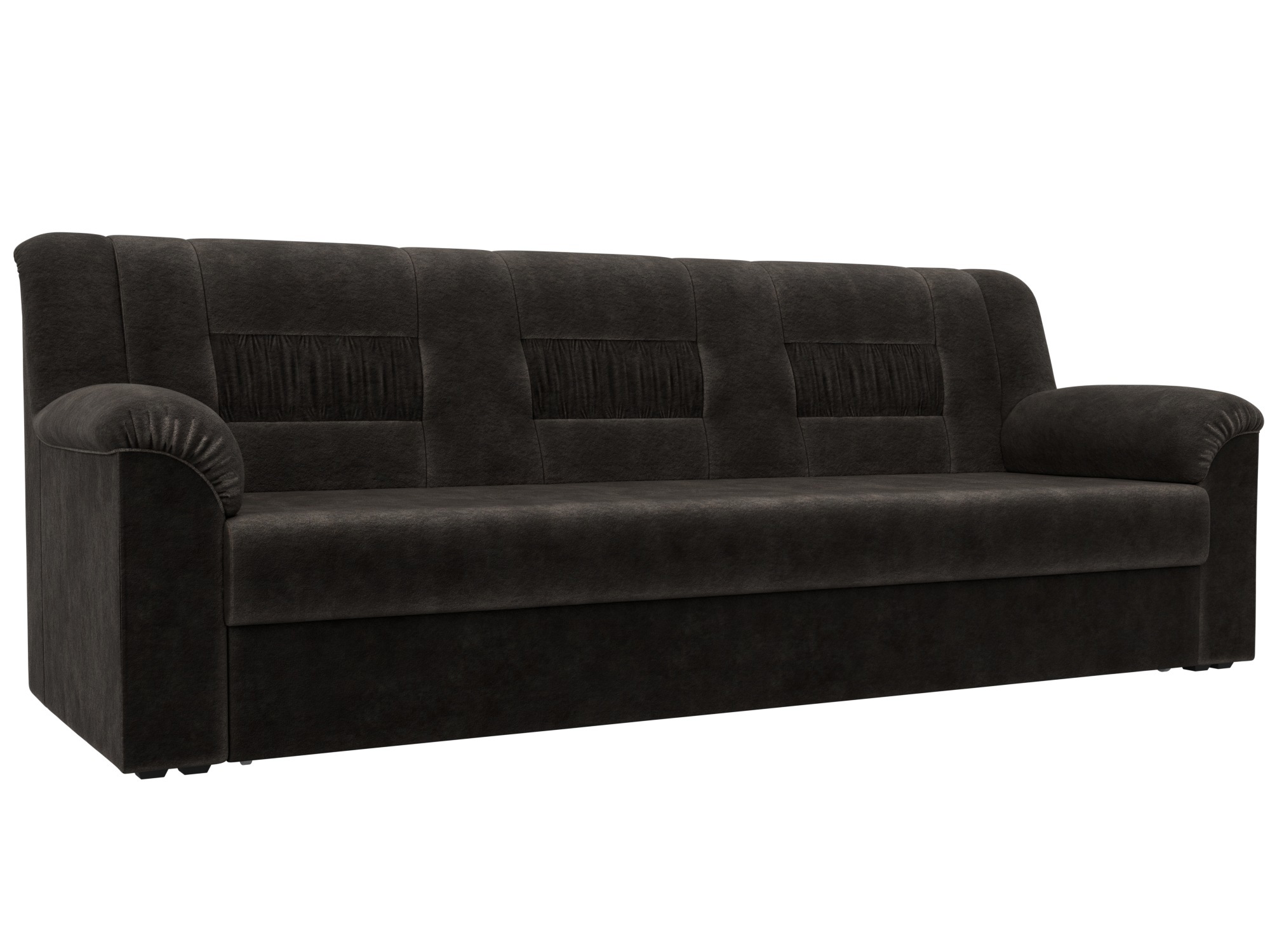 Изображение товара Диван раскладной Лига диванов Карелия 236x90x88 см велюр коричневый