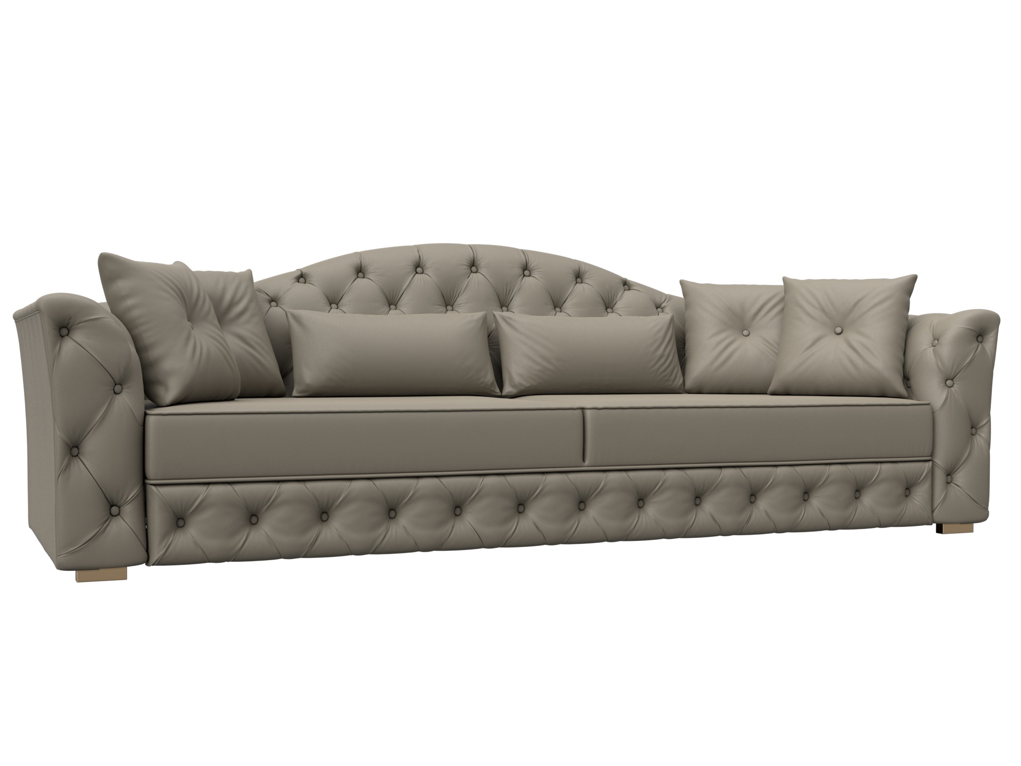 Изображение товара Диван раскладной Лига диванов 250x97x103 см эко-кожа цвет grifon 04 бежевый