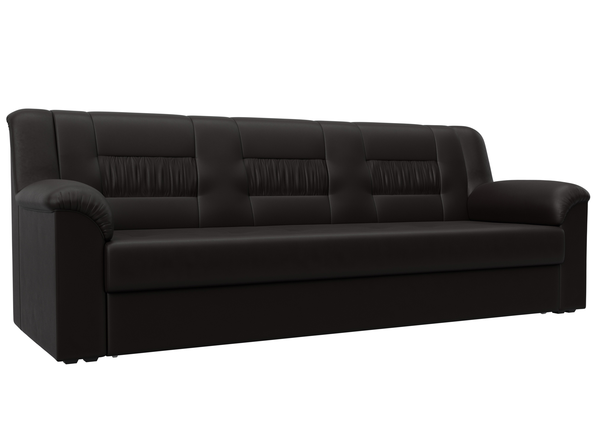 Изображение товара Диван раскладной Лига диванов Карелия 236x90 см эко-кожа коричневый