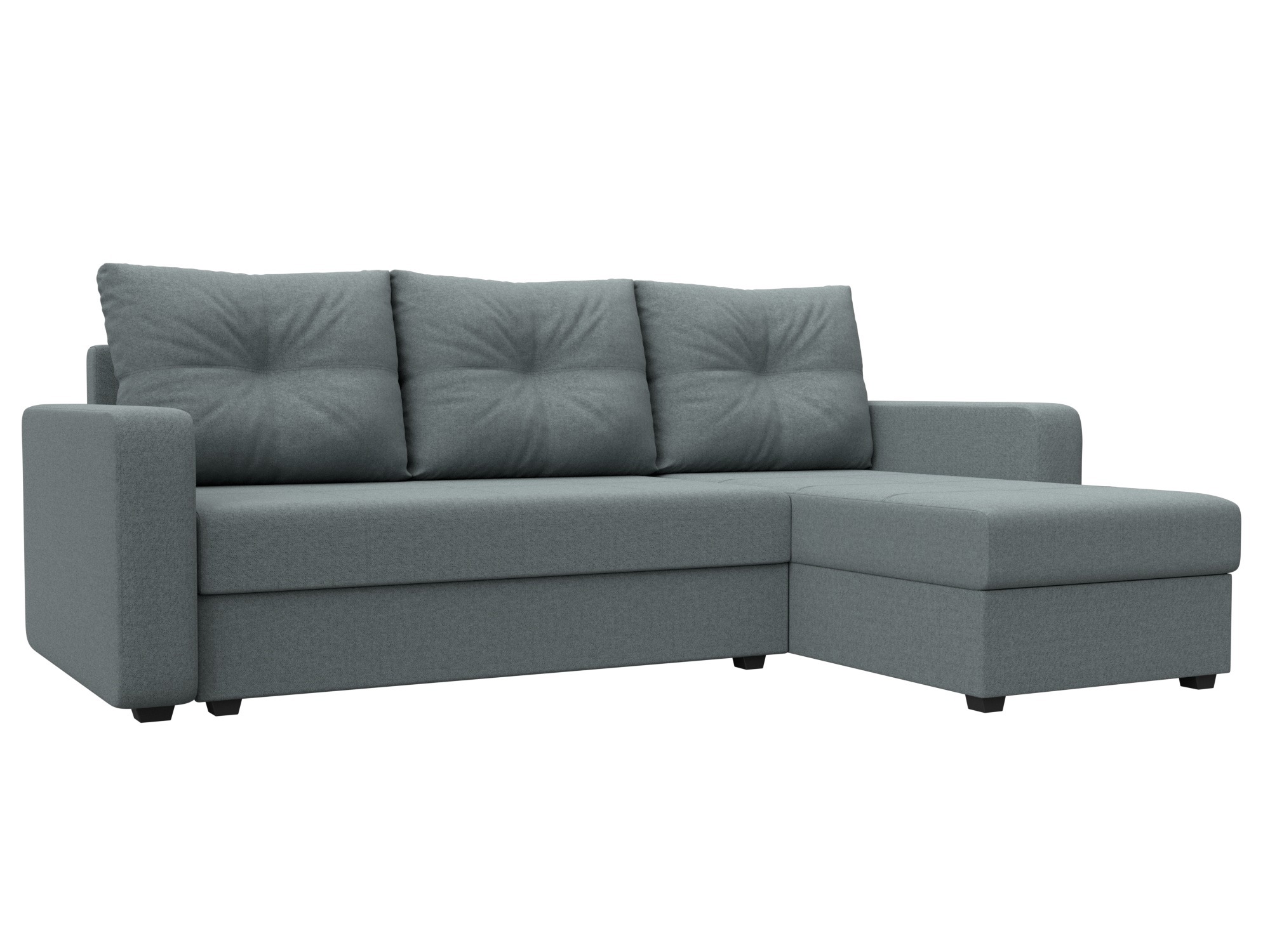 Изображение товара Диван раскладной Лига диванов Ливерпуль Лайт 226x140 см серый