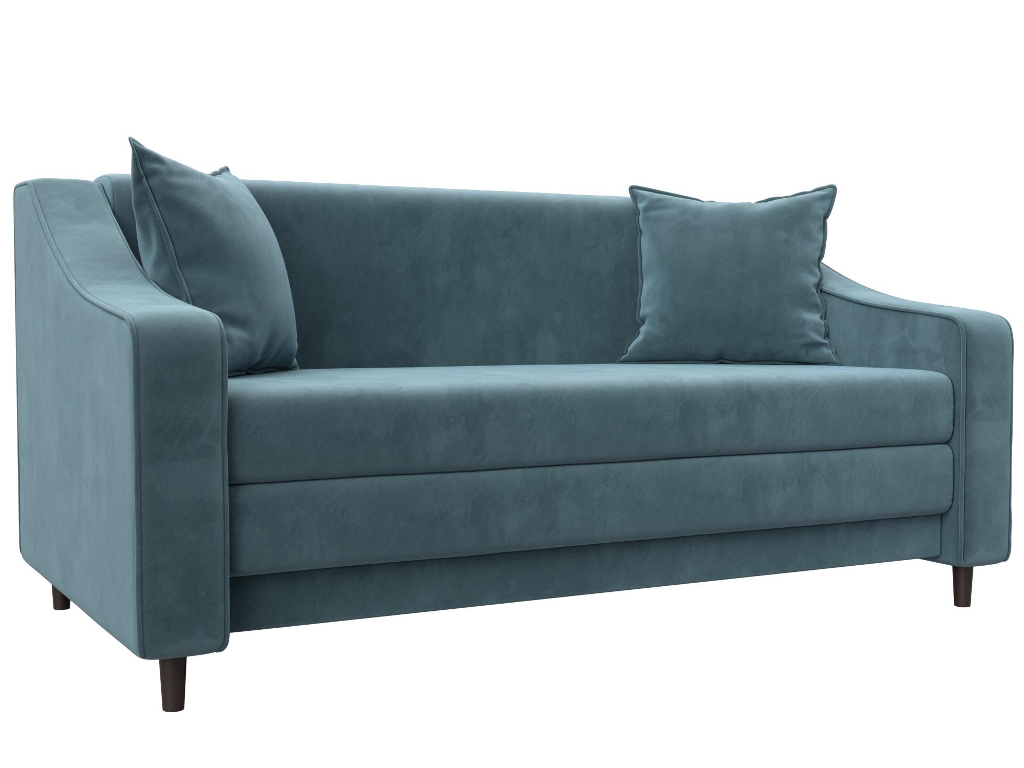 Изображение товара Диван раскладной Лига диванов 129764_спб зеленый велюр 164x82x93 см