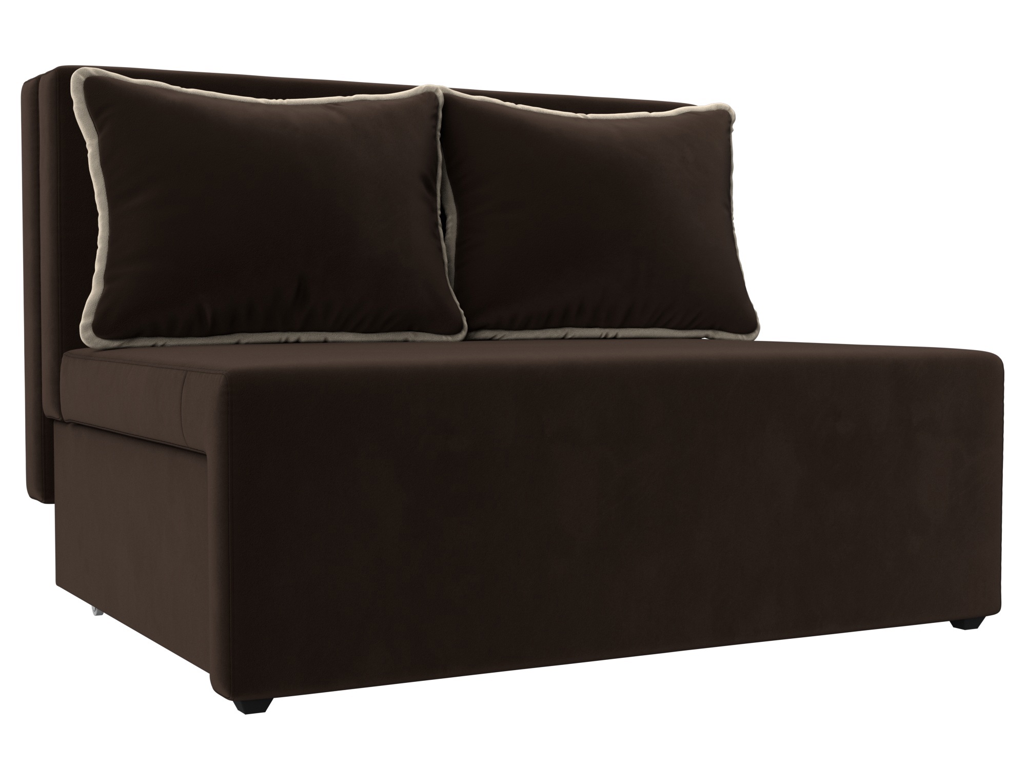 Изображение товара Диван раскладной Лига диванов 110x80x94 см вельвет коричневый бежевый