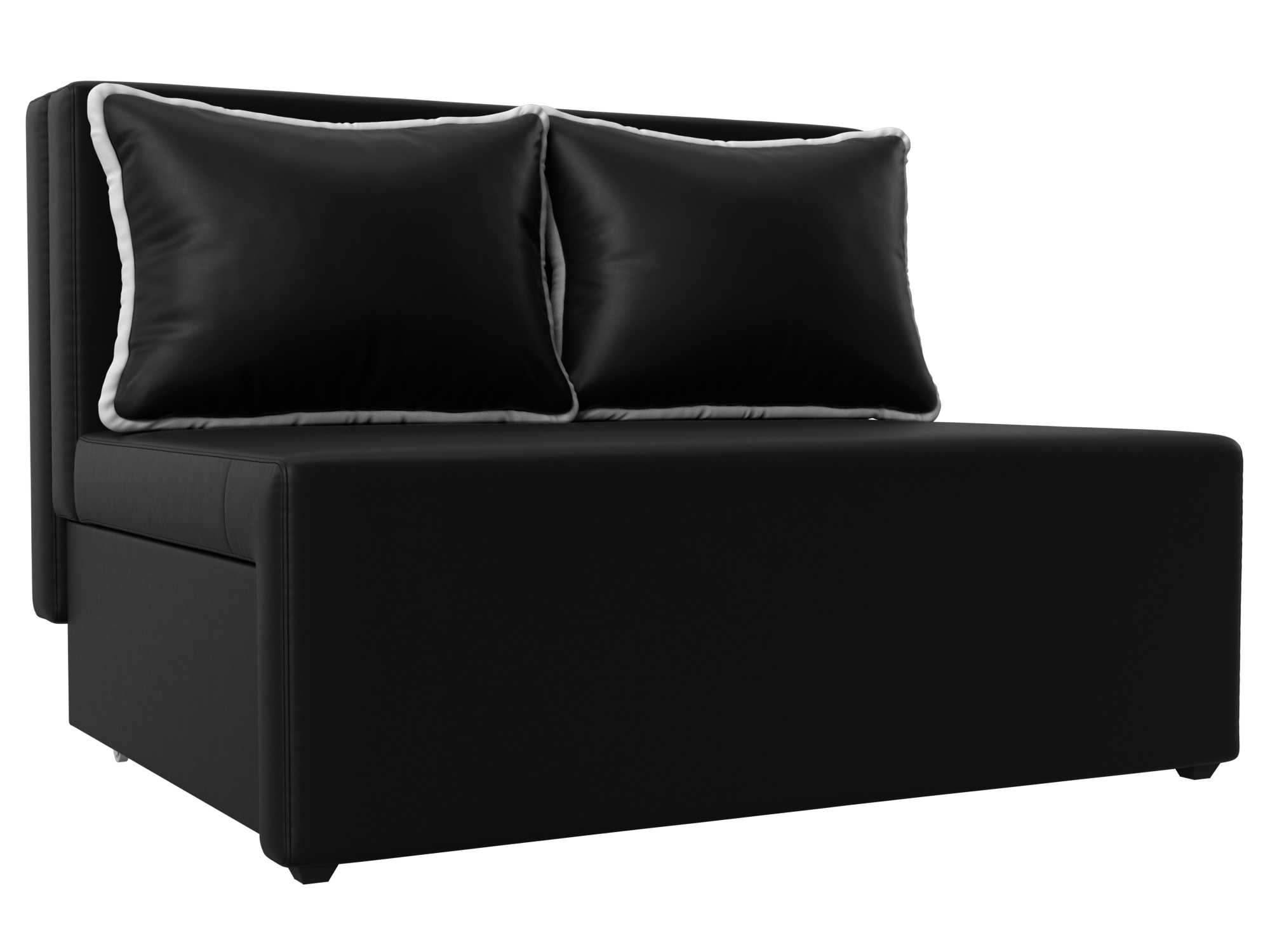 Изображение товара Диван раскладной Лига диванов 110x80x94 см эко-кожа цвет черный\белый
