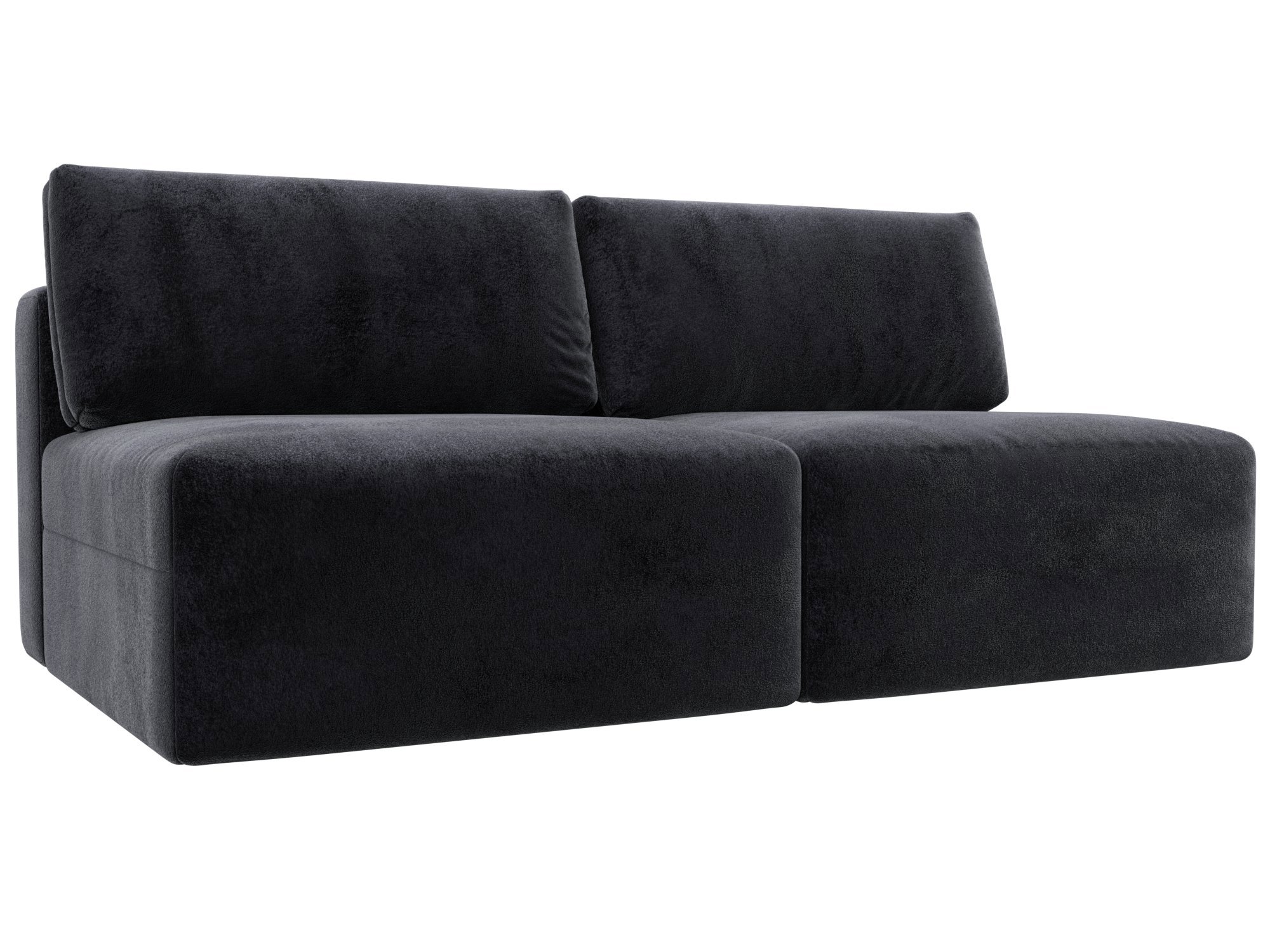 Изображение товара Диван прямой модульный Лига-060 НПБ велюр темно-серый 200x118x84