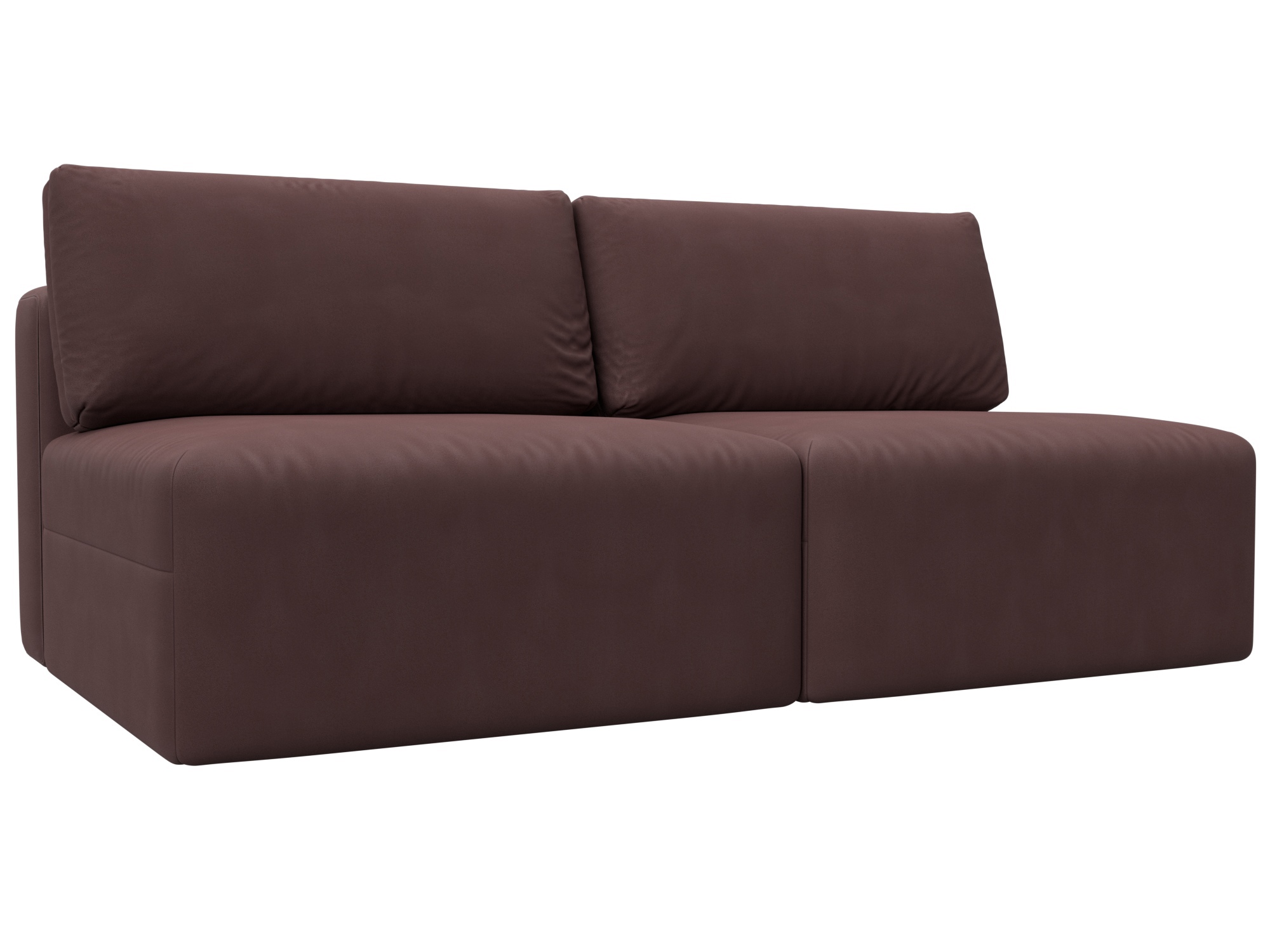Изображение товара Диван раскладной Лига диванов 129465 бордовый замша современный комфортный
