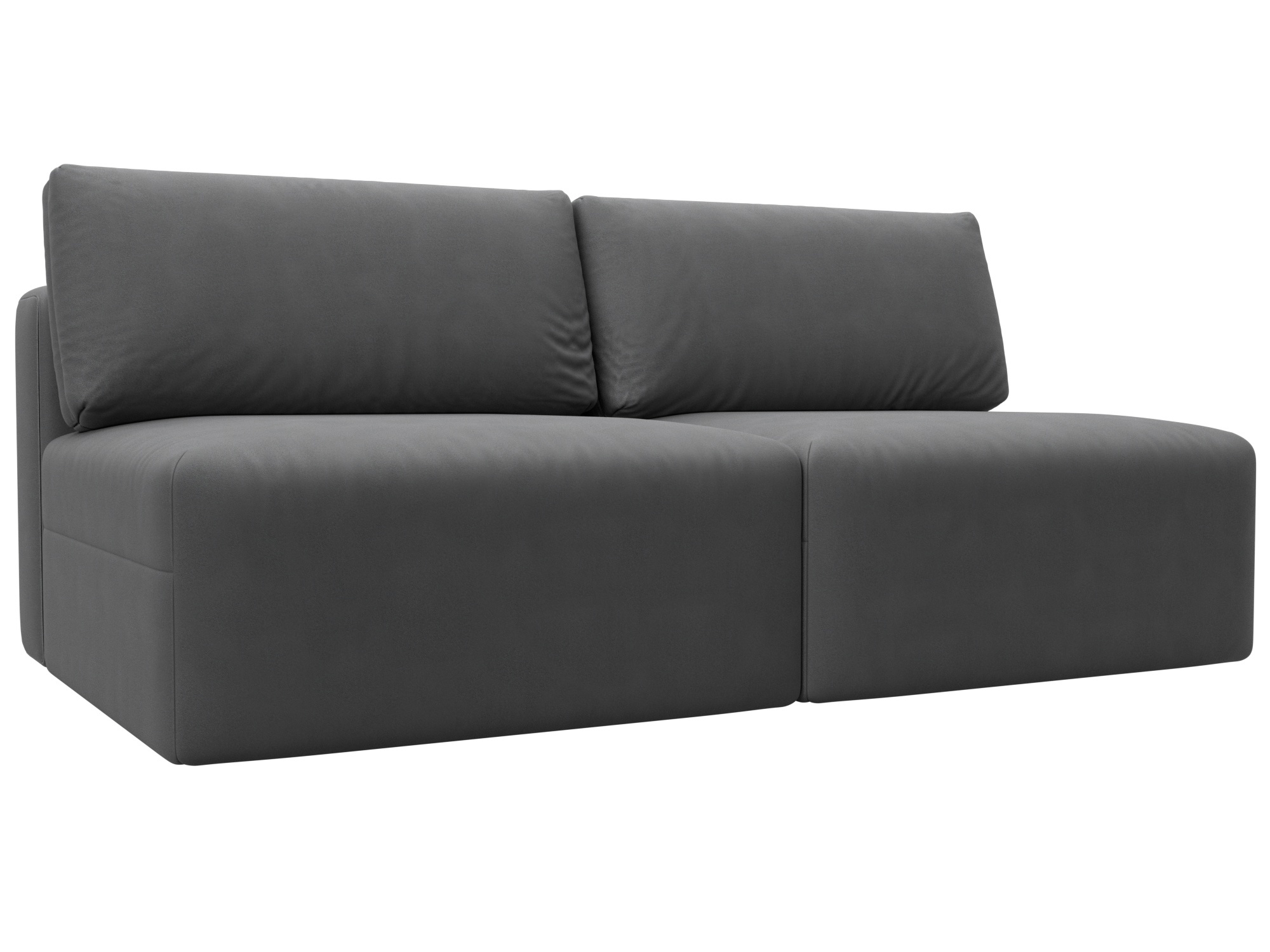 Изображение товара Диван раскладной Лига диванов 129467 Замша серый 200x84x118 см