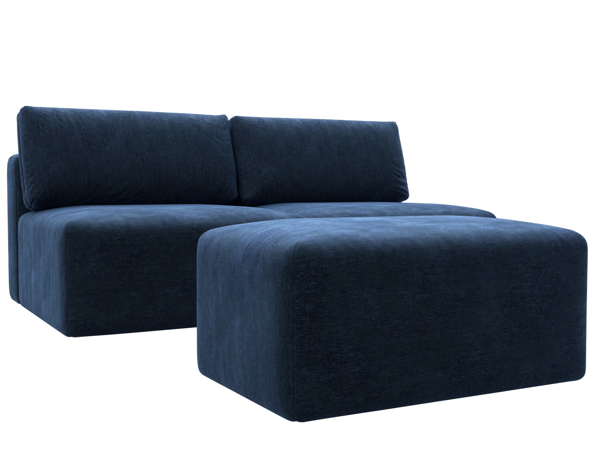 Изображение товара Диван раскладной Лига диванов 129661 267x84x118 см шенилл цвет rimini 10 синий