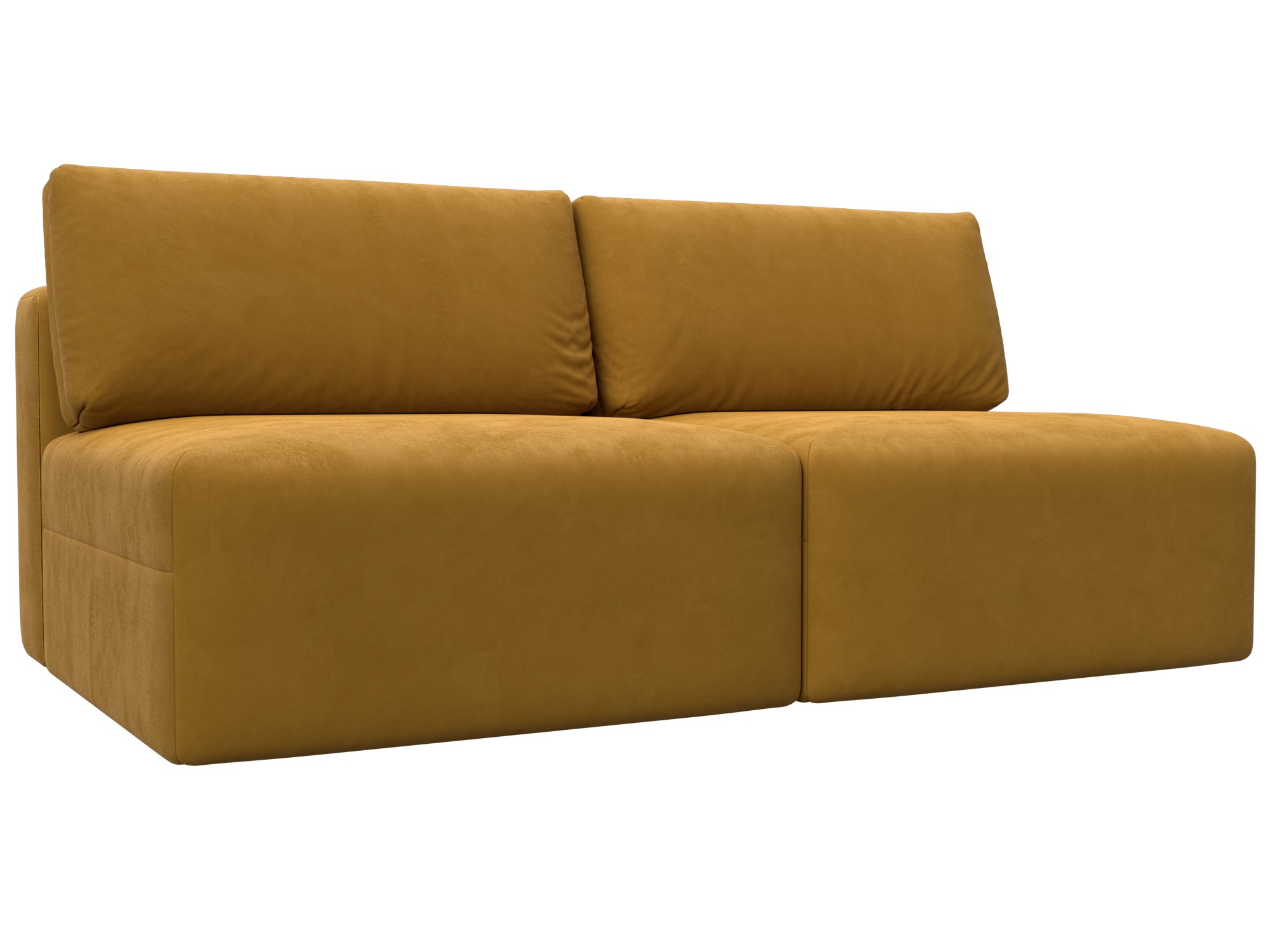 Изображение товара Диван раскладной Лига диванов 129469 200x84x118 см велюр цвет brut 10 желтый