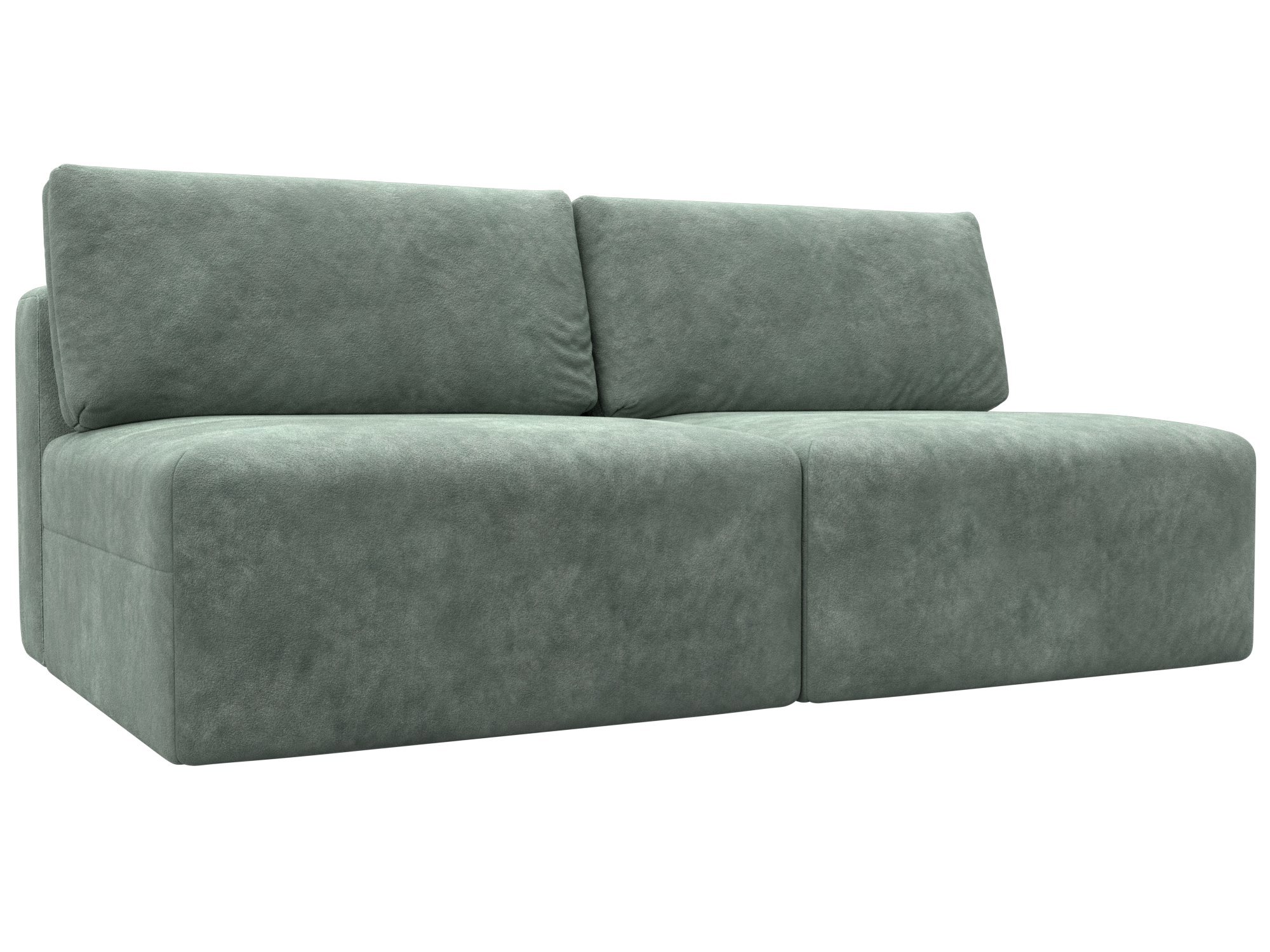 Изображение товара Диван раскладной Лига диванов 129471 200x84x118 см велюр цвет brut 08 зеленый