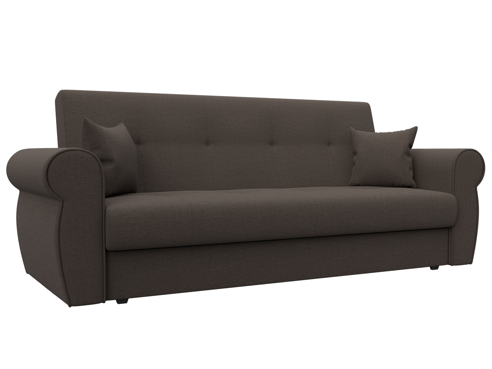 Изображение товара Диван раскладной Лига диванов 222x90x83 см с механизмом книжка и ящиком коричневый