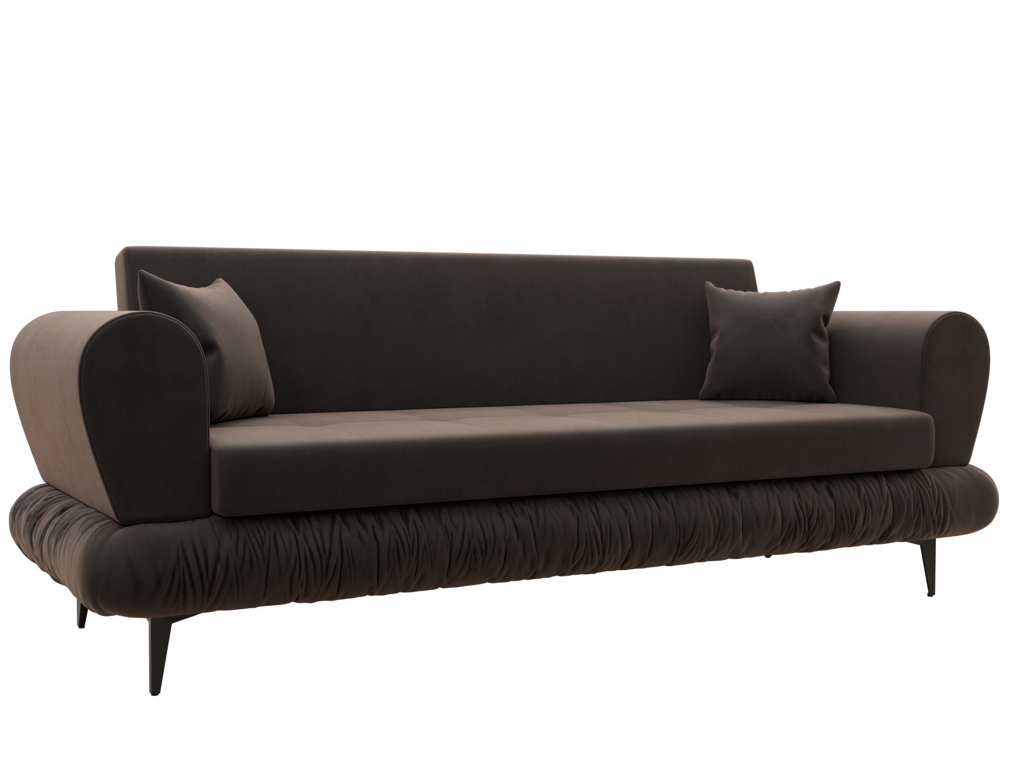 Изображение товара Диван раскладной Лига диванов 239x88x87 см велюр коричневый