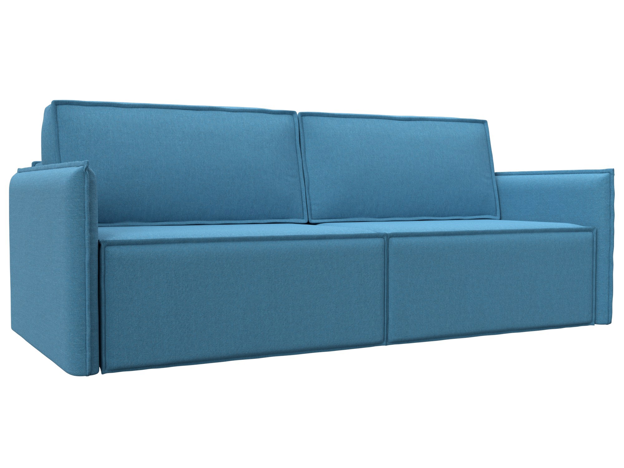 Изображение товара Диван раскладной Лига диванов Либерти 220x100x120 см рогожка голубой